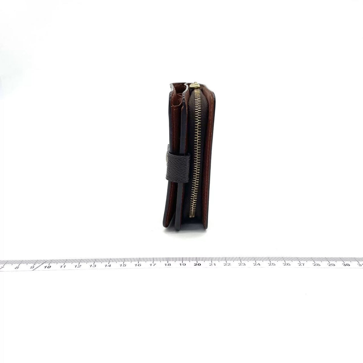 J2740 Louis Vuitton Wallet Compact Zip | Pre-Owned Like New Brown Coated Canvas Monogram
