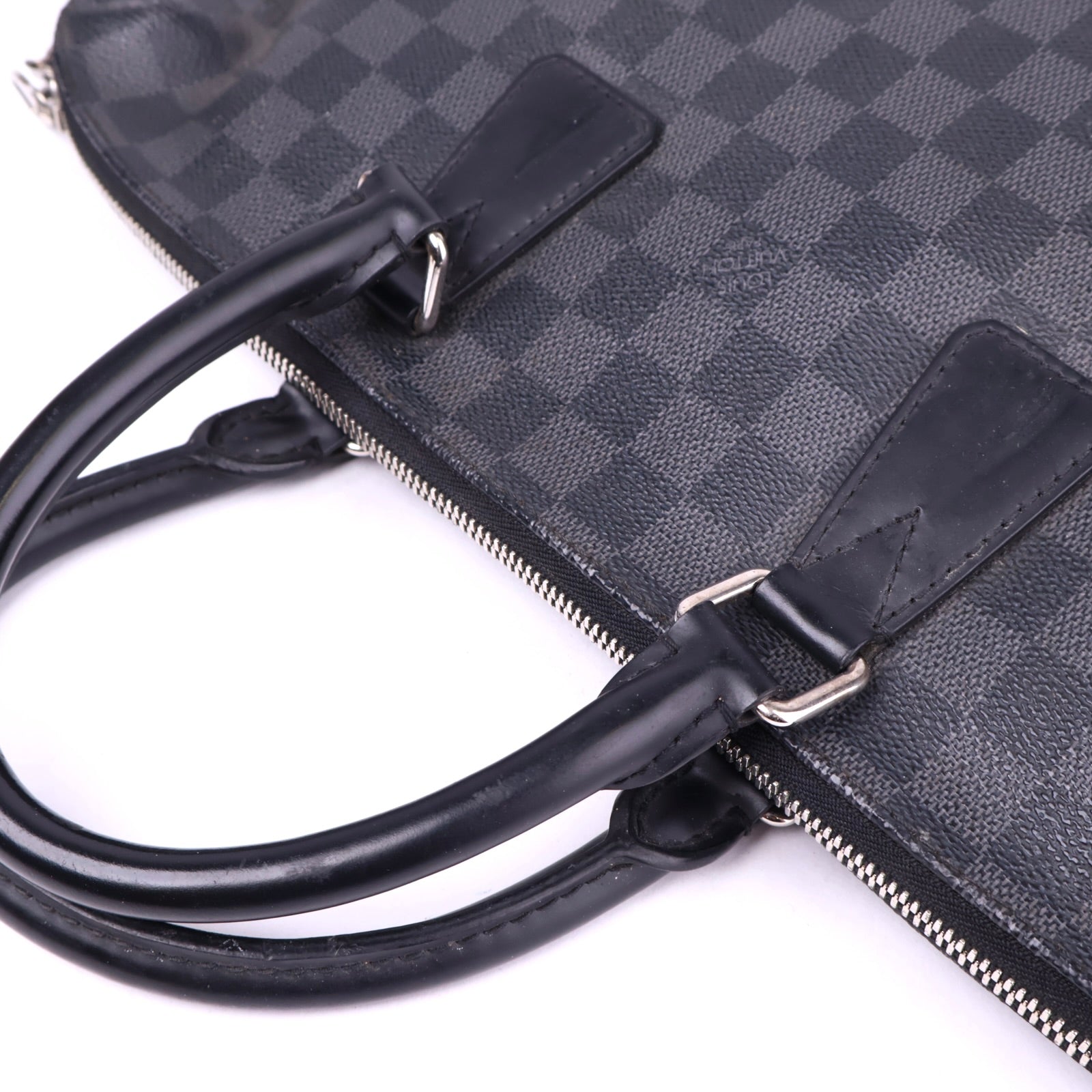 J3281 Louis Vuitton Damier Cobalt Canvas Dandy MM Briefcase Bag- Pre Owned