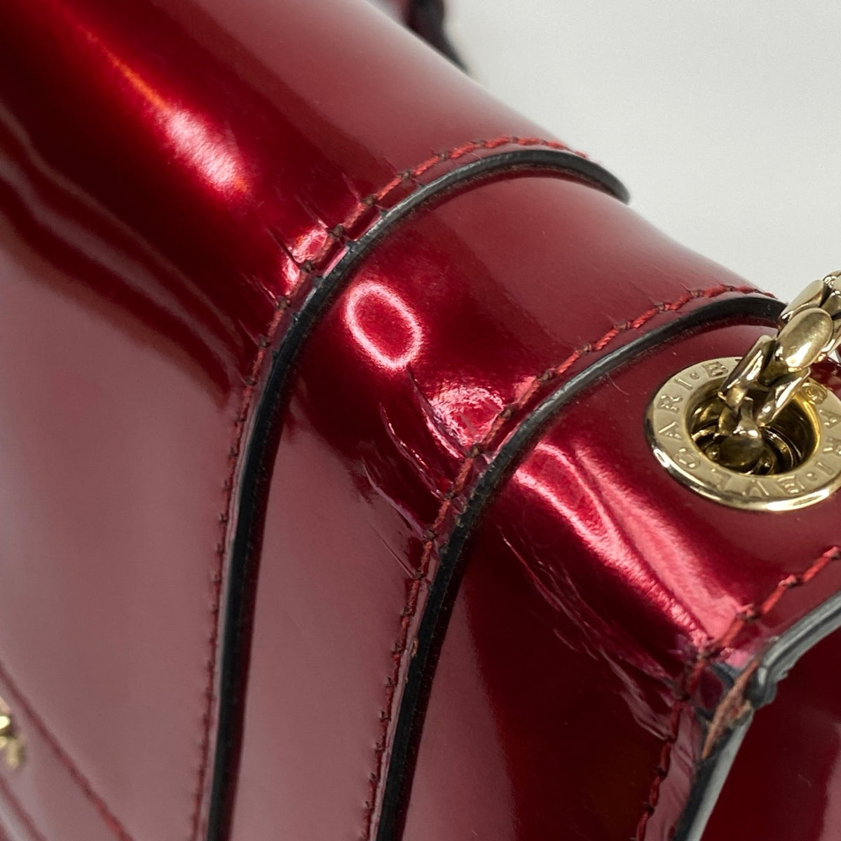 J2708 Bulgari Crossbody Bag BVLGARI Serpenti Forever Patent Leather Crossbody Bag | Pre-Owned Like New Plain Patent Leather