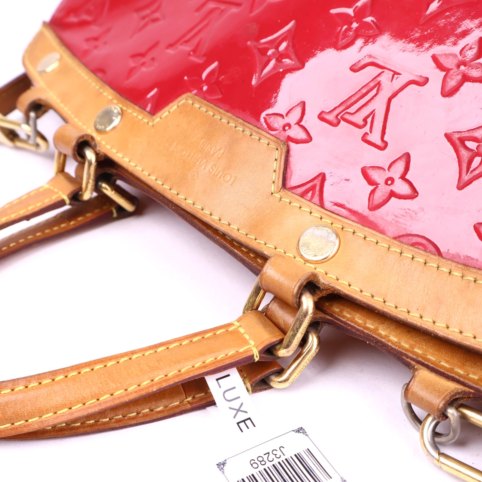 J3289 Louis Vuitton Rose Indian Monogram Vernis Brea MM Bag- Pre Owned