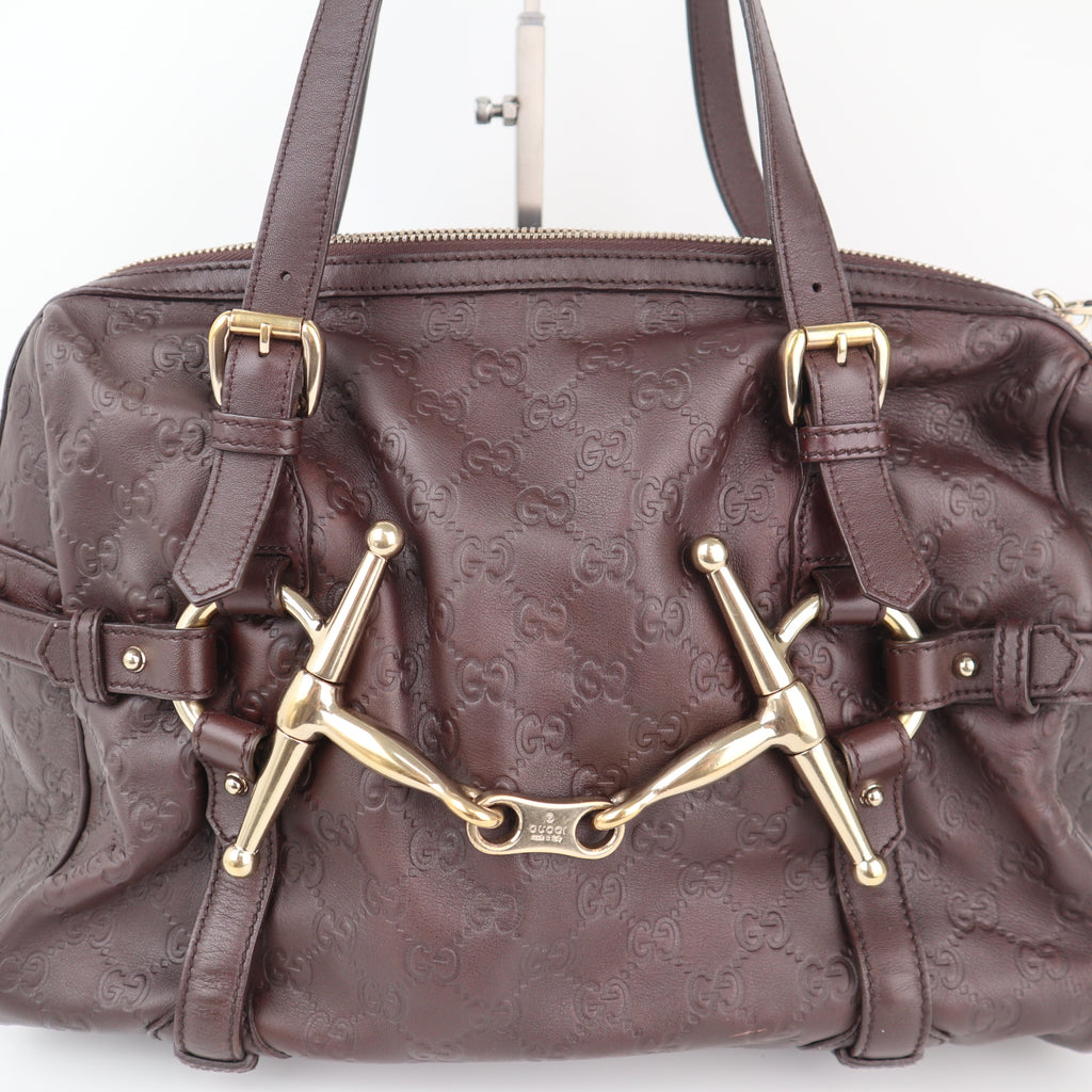 C2284 Gucci Shoulder Bag 85th Anniversary Guccissima Shoulder Bag | Pre-Owned Very Good Brown Guccissima Leather