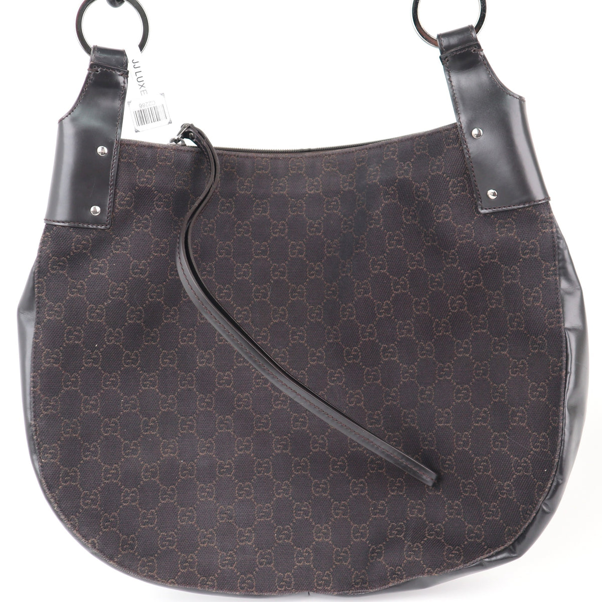 C2286 Gucci Shoulder Bag GG Canvas Denim Shoulder Bag Black | Pre-Owned Excellent Black GG Canvas, Denim Canvas, Denim