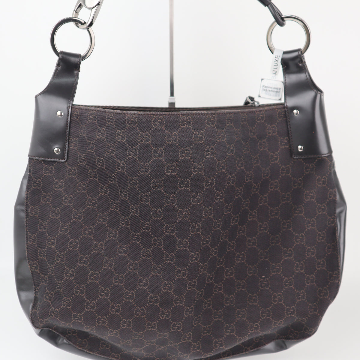 C2286 Gucci Shoulder Bag GG Canvas Denim Shoulder Bag Black | Pre-Owned Excellent Black GG Canvas, Denim Canvas, Denim