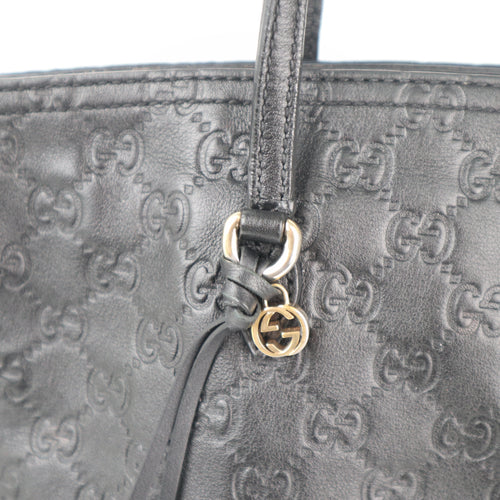 C2287 Gucci Shoulder Bag Microguccissima Bree Black | Pre-Owned Excellent Black Guccissima Leather