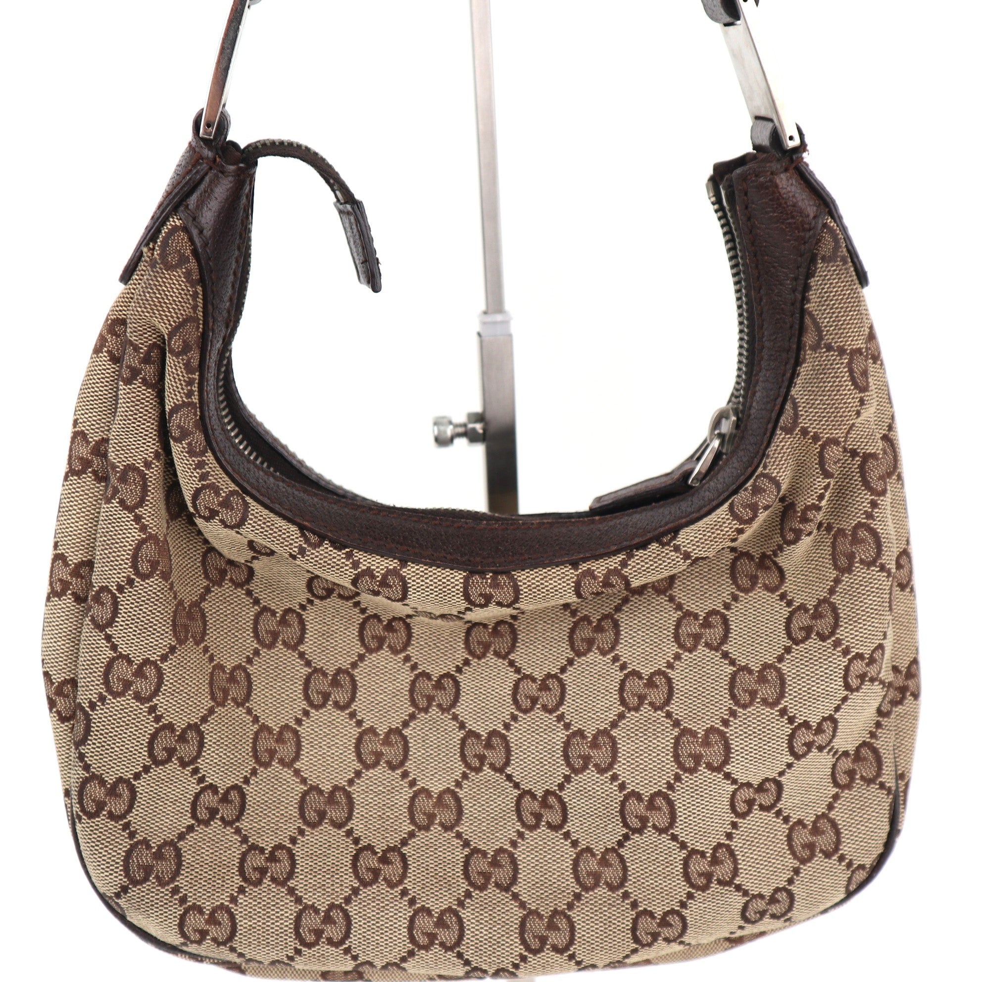 C2288 Gucci Tote Bag GG Canvas Pop Hobo Small | Pre-Owned Very Good Brown GG Canvas Canvas