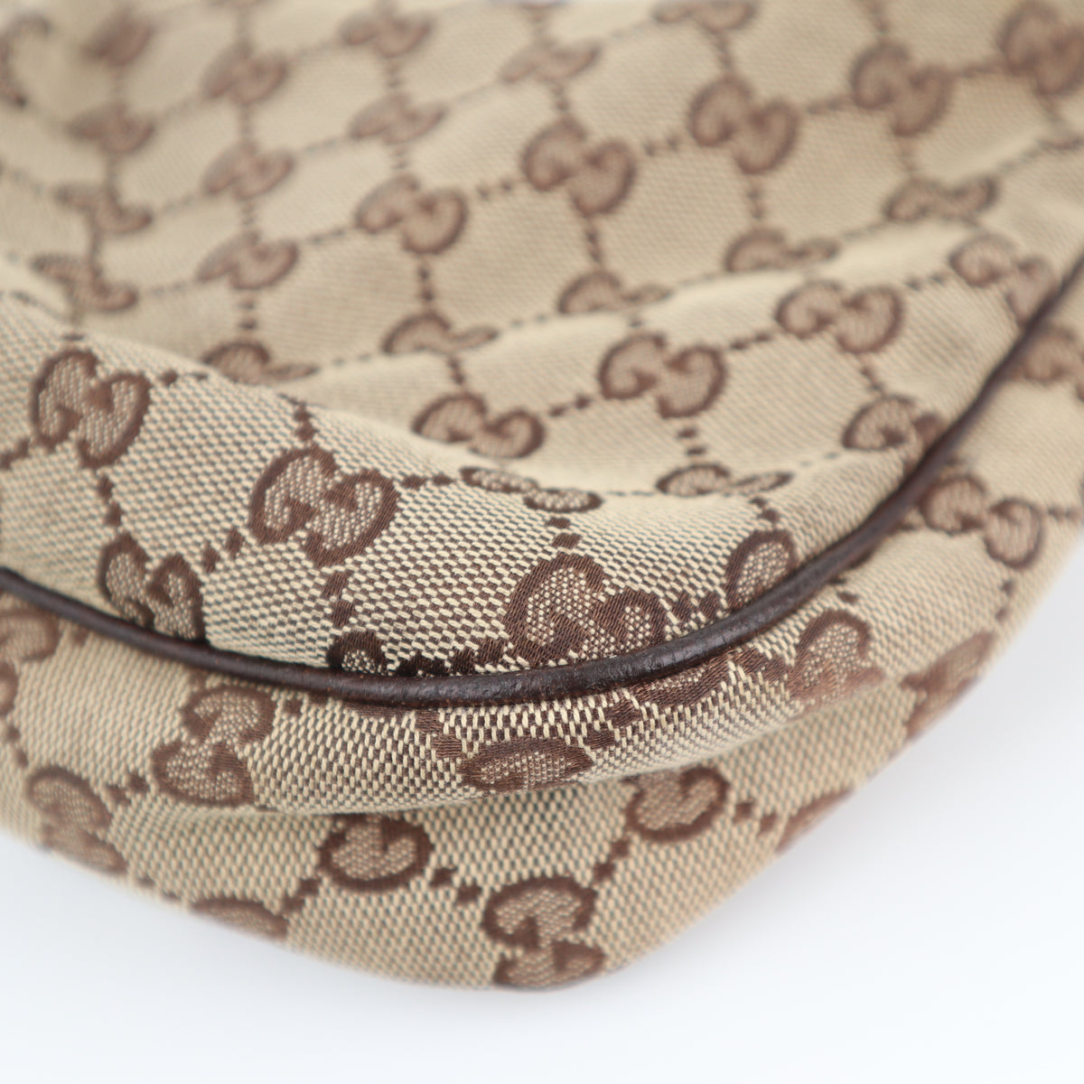 C2288 Gucci Tote Bag GG Canvas Pop Hobo Small | Pre-Owned Very Good Brown GG Canvas Canvas
