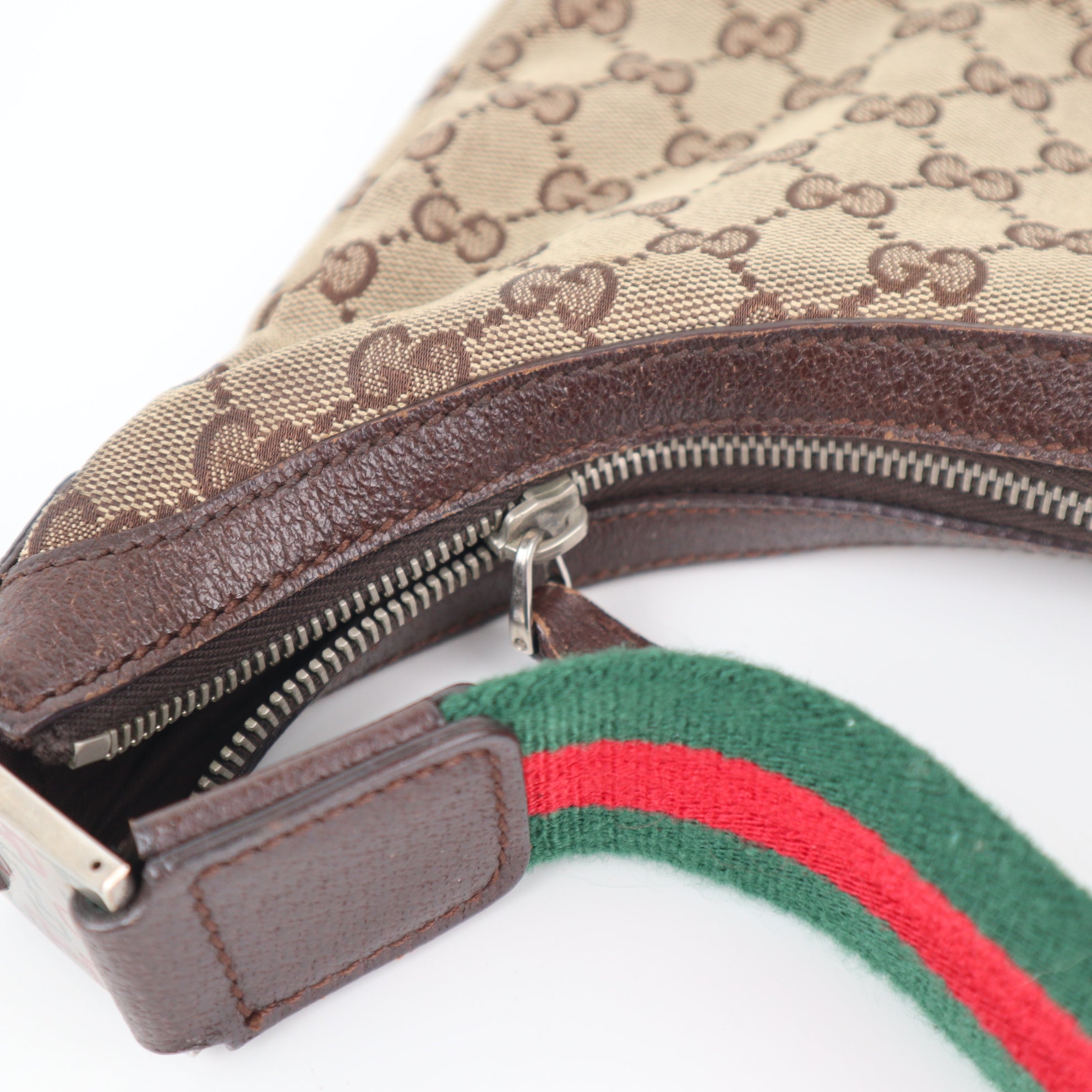 C2288 Gucci Tote Bag GG Canvas Pop Hobo Small | Pre-Owned Very Good Brown GG Canvas Canvas