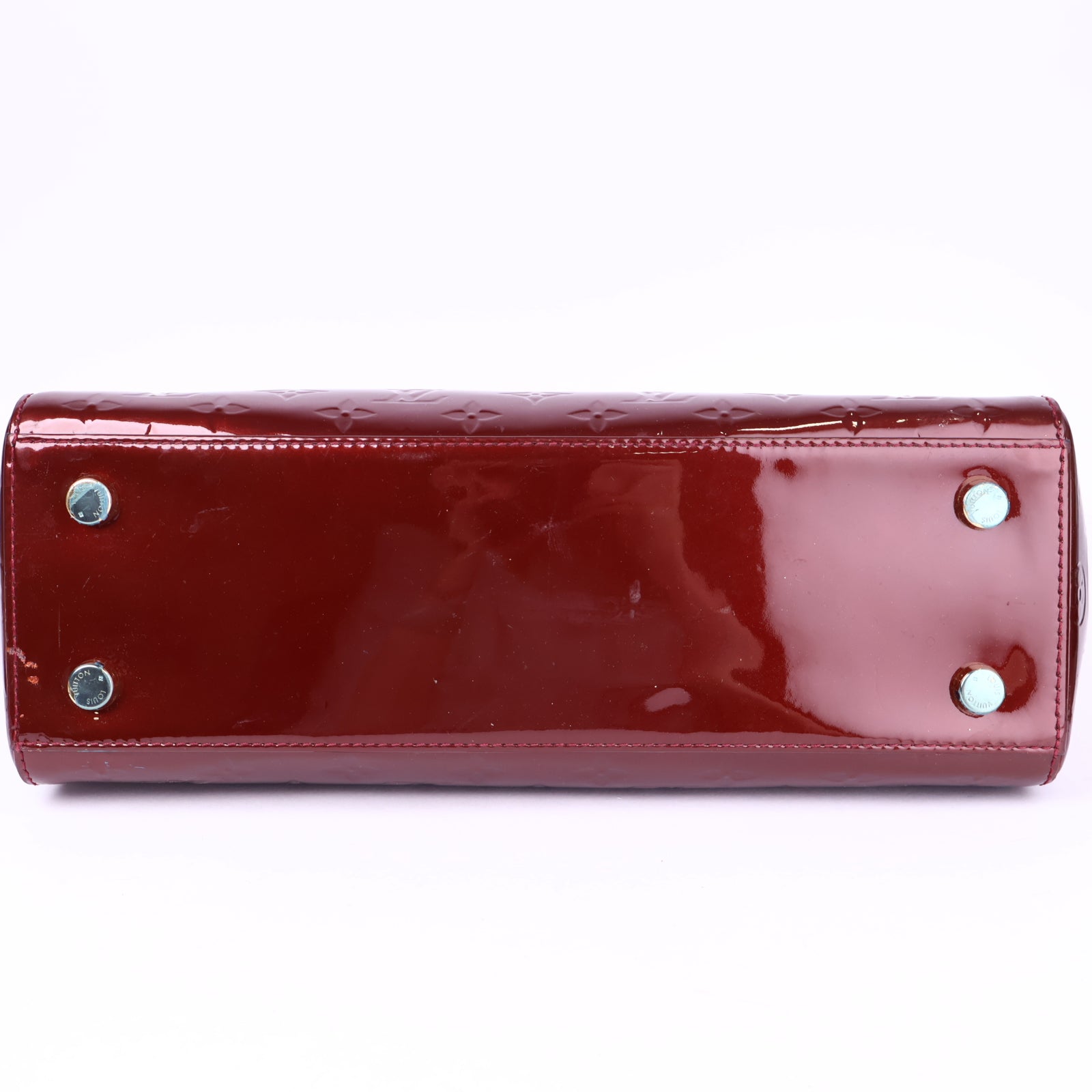 J2134 Louis Vuitton Rouge Fauviste Monogram Vernis Brea MM Bag- Pre Owned