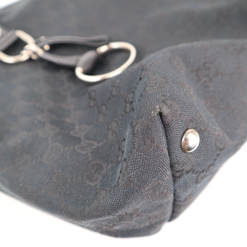 C2290# Gucci Tote Bag Icon Bit GG-Canvas Jacquard | Pre-Owned Excellent GG Canvas, Jacquard Canvas