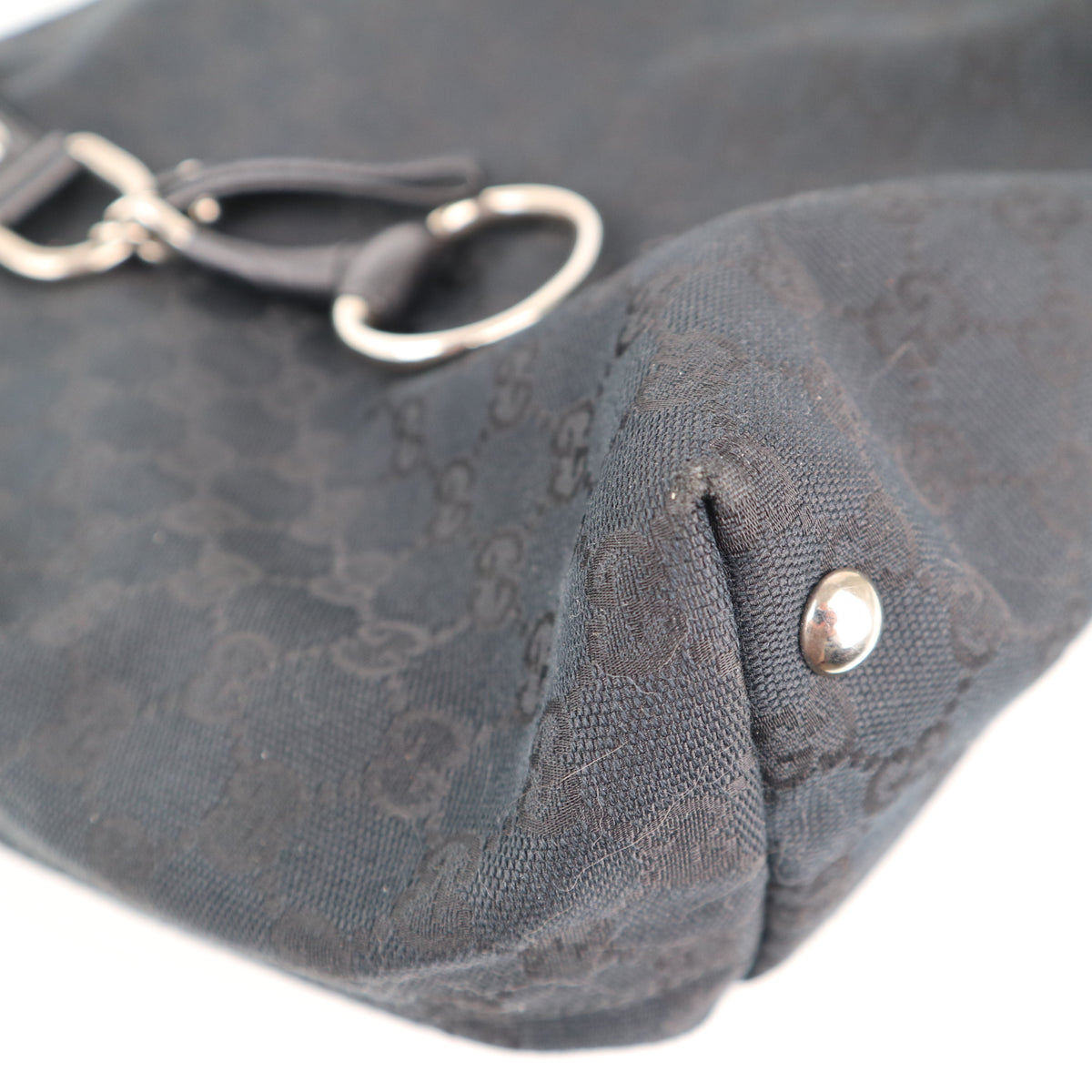 C2290# Gucci Tote Bag Icon Bit GG-Canvas Jacquard | Pre-Owned Excellent GG Canvas, Jacquard Canvas