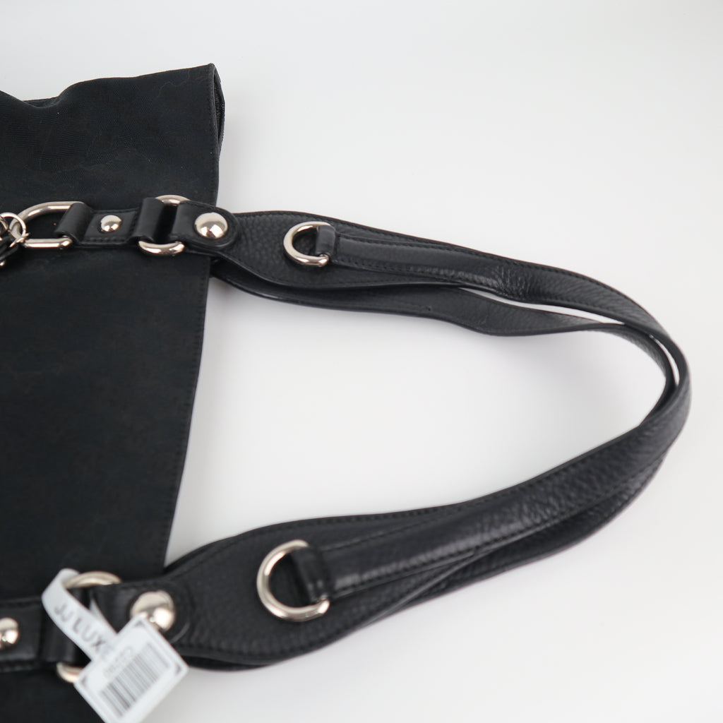 C2290# Gucci Tote Bag Icon Bit GG-Canvas Jacquard | Pre-Owned Excellent GG Canvas, Jacquard Canvas