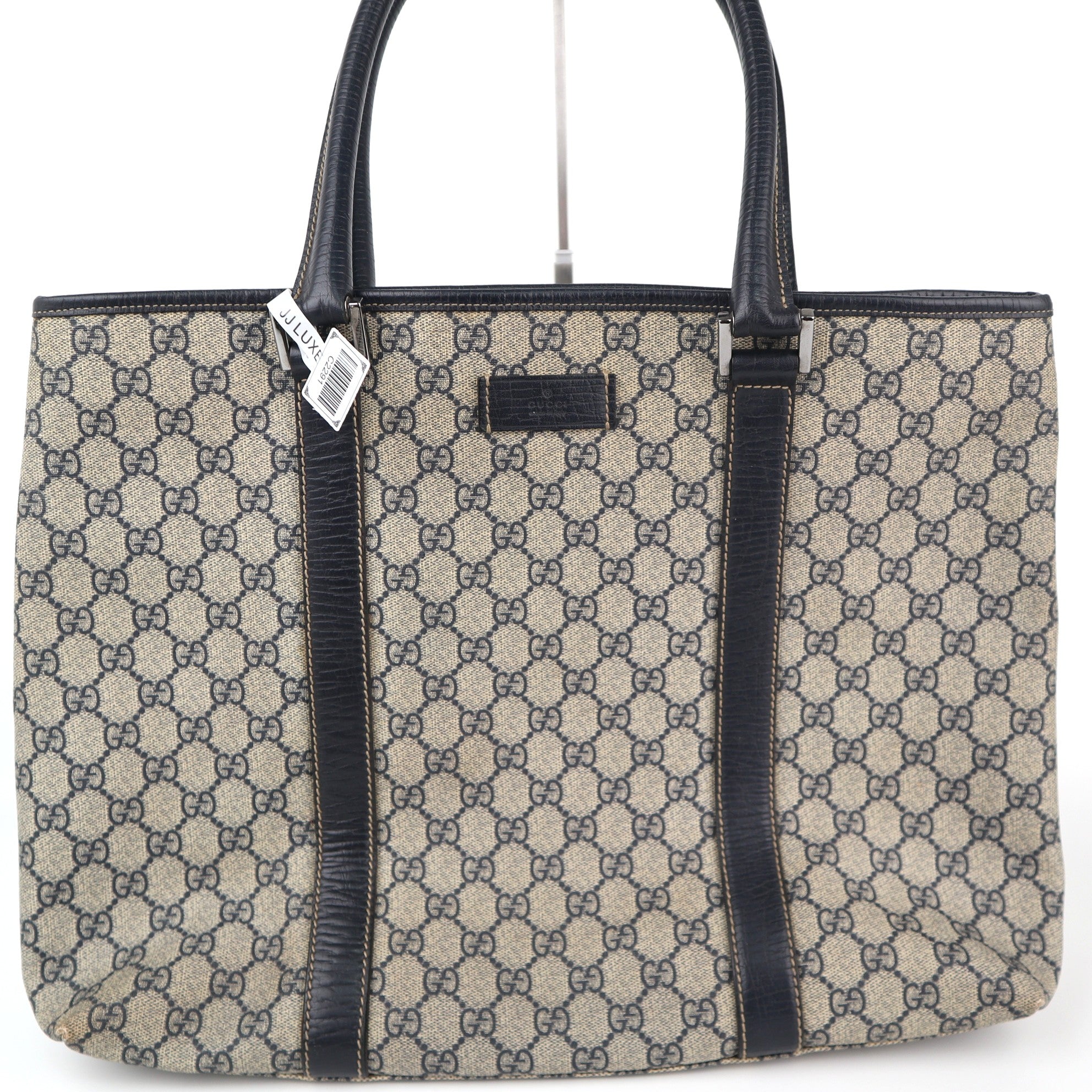 C2291 Gucci Tote Bag GG Supreme Joy Vertical Tote | Pre-Owned Very Good Brown GG Supreme Canvas
