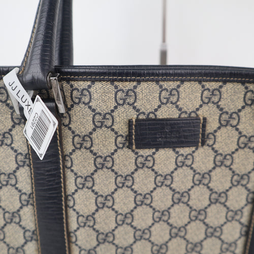C2291# Gucci Tote Bag GG Supreme Joy Vertical Tote | Pre-Owned Very Good Brown GG Supreme Canvas