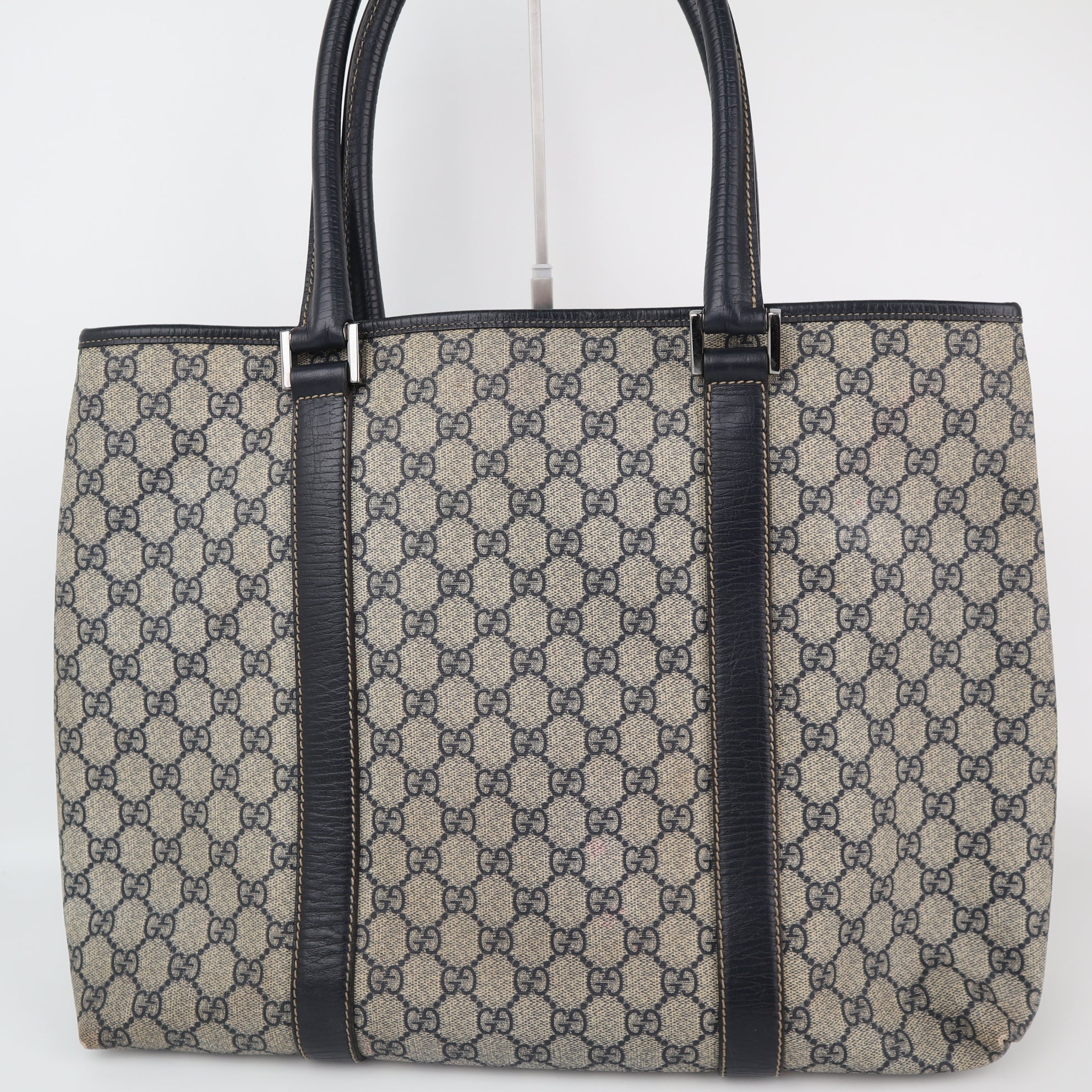C2291 Gucci Tote Bag GG Supreme Joy Vertical Tote | Pre-Owned Very Good Brown GG Supreme Canvas