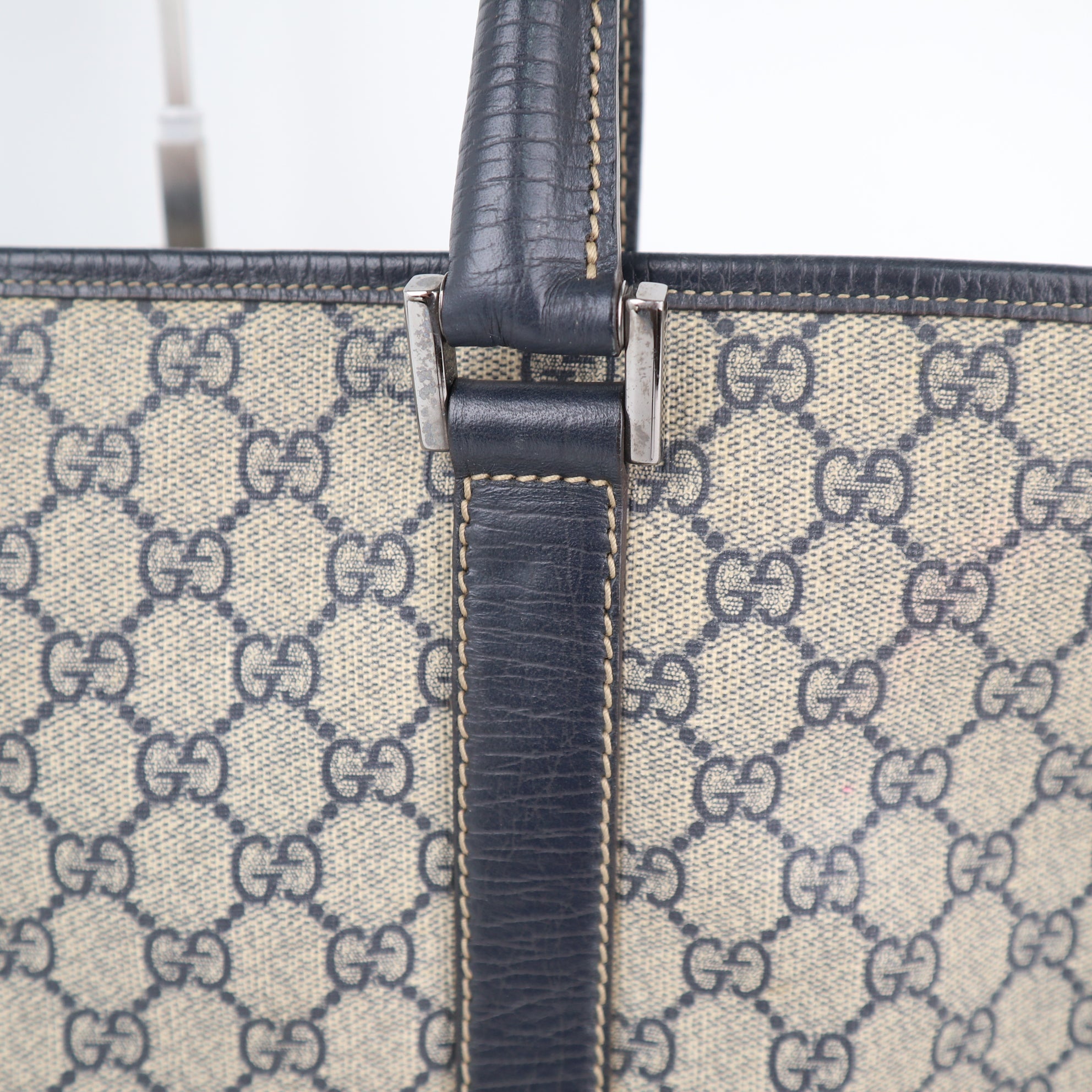 C2291 Gucci Tote Bag GG Supreme Joy Vertical Tote | Pre-Owned Very Good Brown GG Supreme Canvas