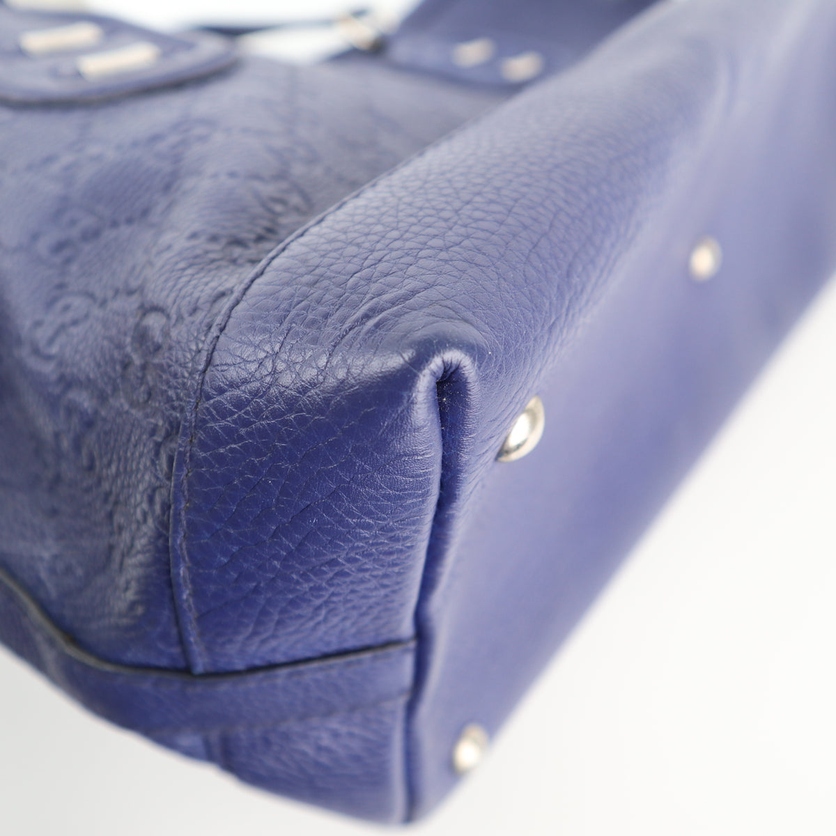 C2292 Gucci Tote Bag Scarlett leather tote Blue in Leather | Pre-Owned Very Good Blue Leather