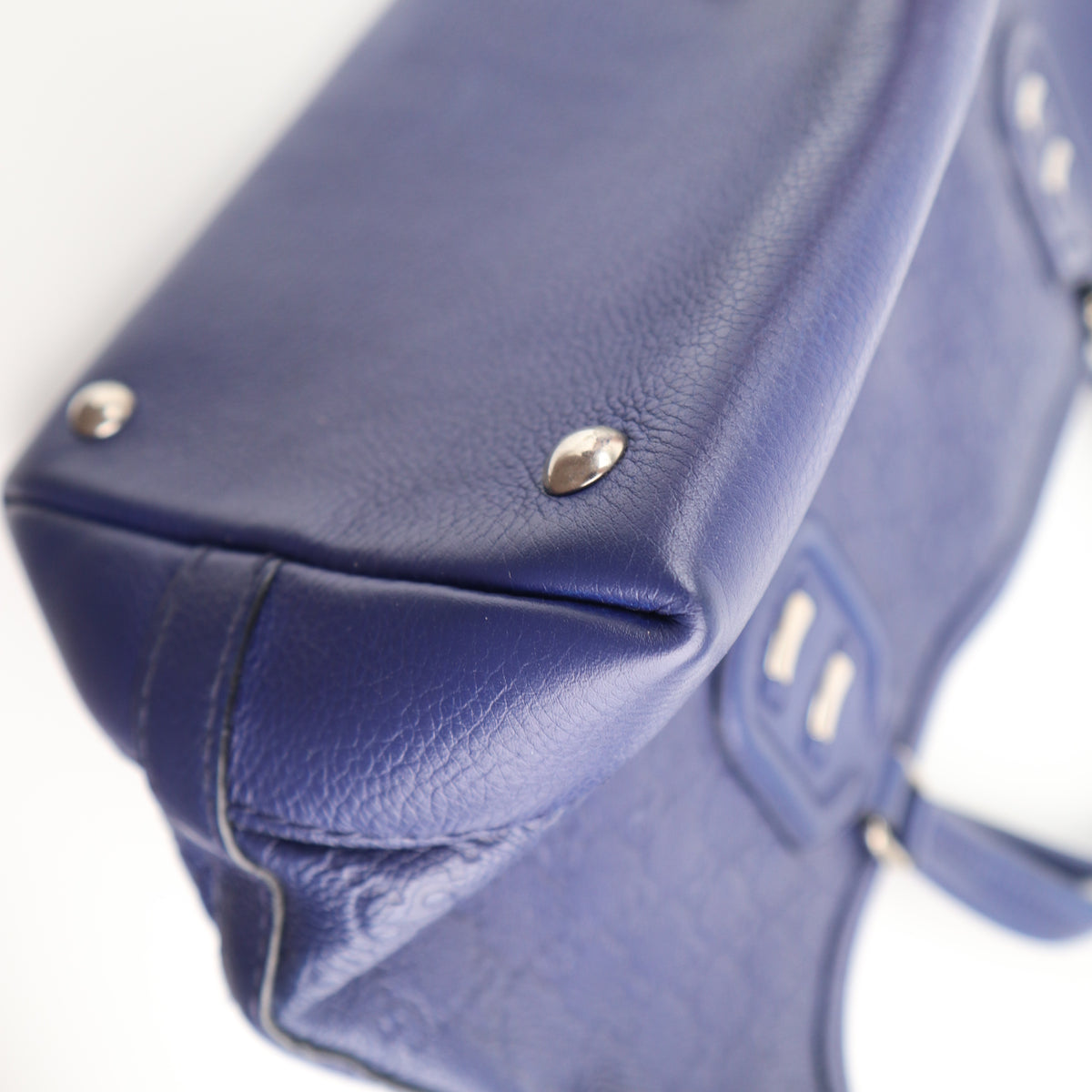 C2292 Gucci Tote Bag Scarlett leather tote Blue in Leather | Pre-Owned Very Good Blue Leather
