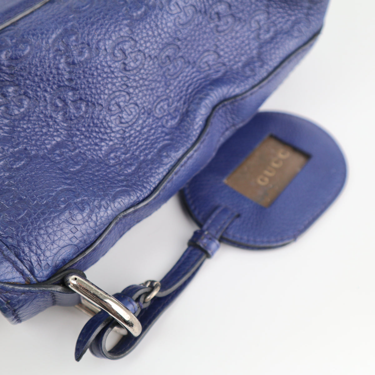 C2292 Gucci Tote Bag Scarlett leather tote Blue in Leather | Pre-Owned Very Good Blue Leather