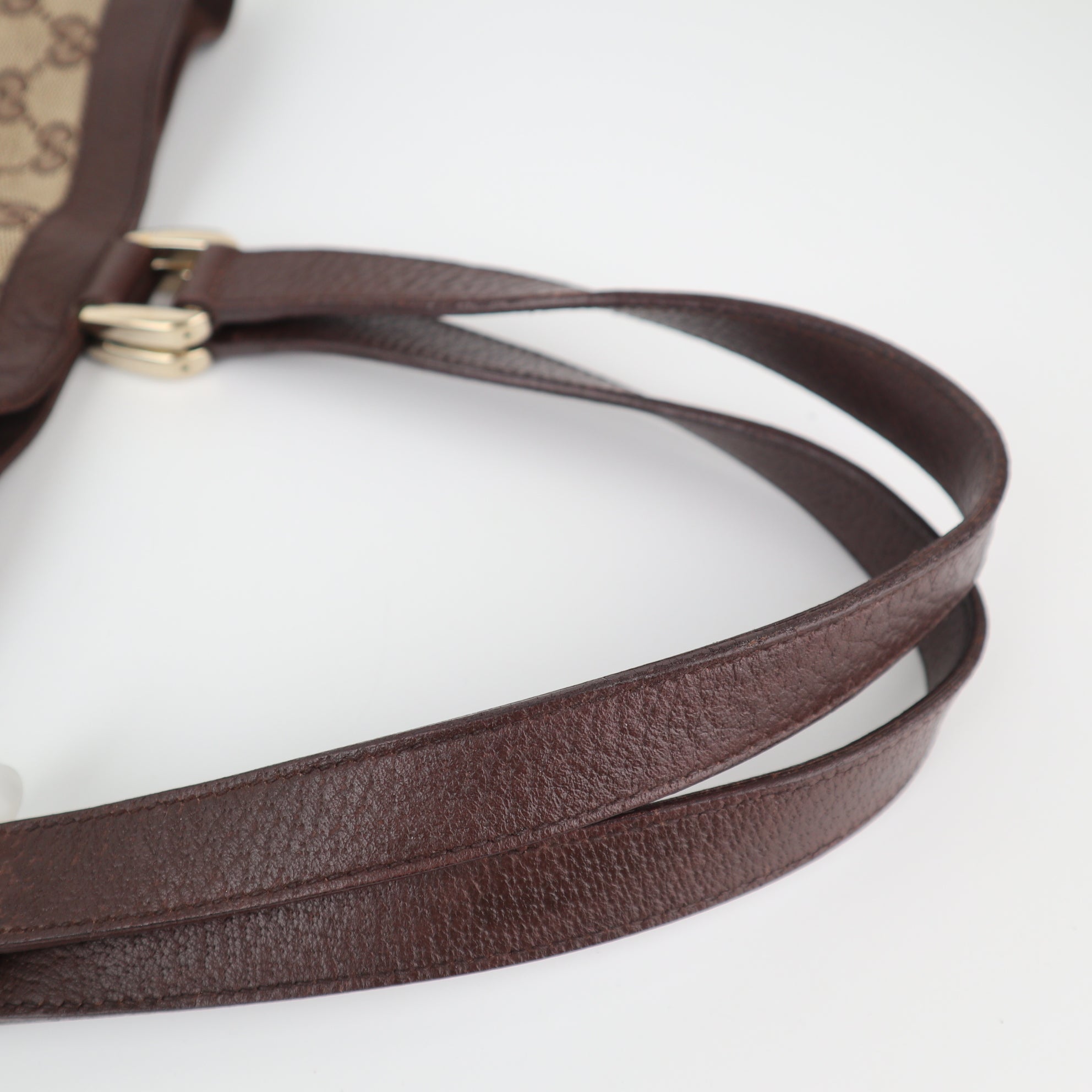 C2294 Gucci Tote Bag Abbey D Ring Tote Bag Beige GG Canvas Brown Leather | Pre-Owned Very Good Beige GG Canvas Canvas, Leather