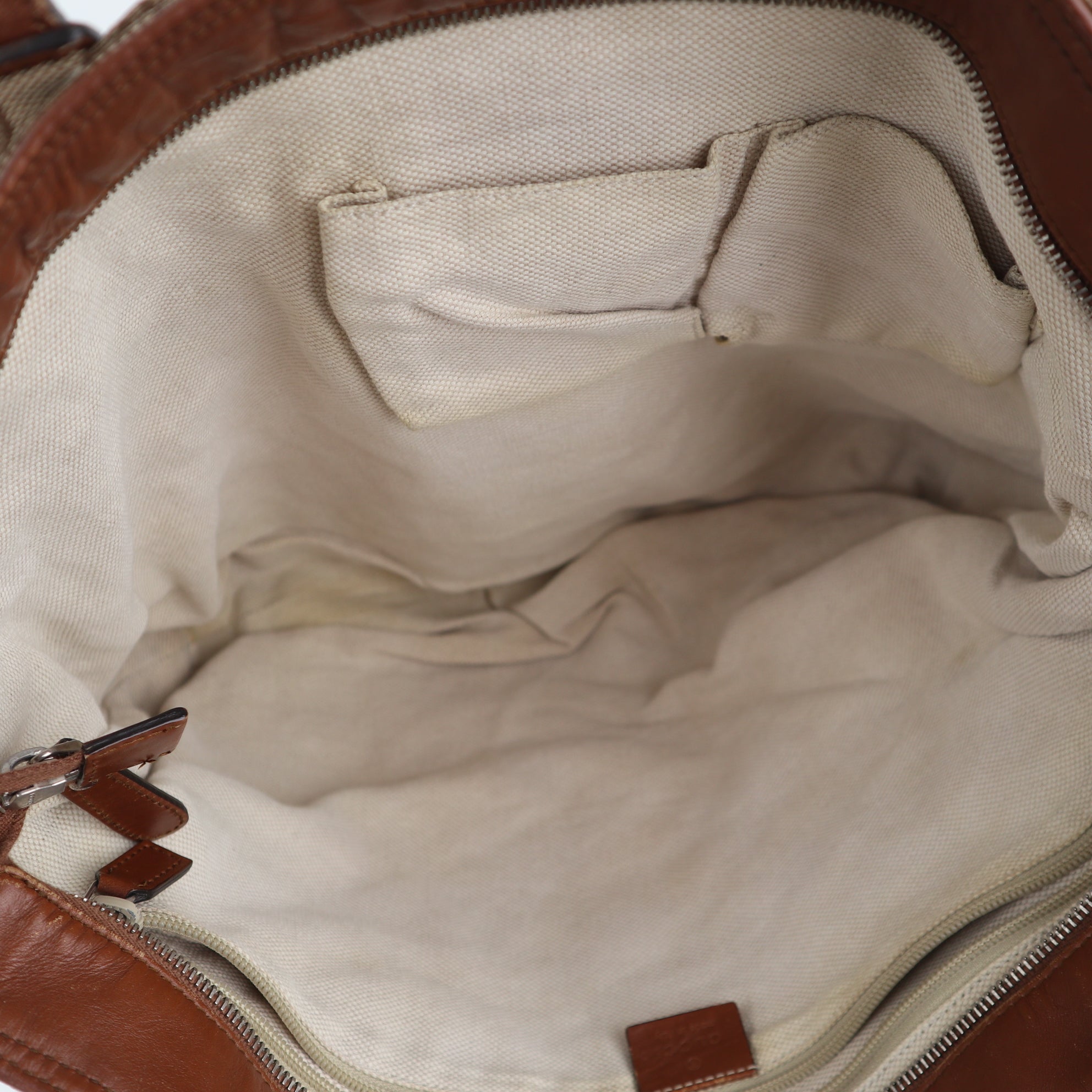 C2297 Gucci Tote Bag GG Canvas Web | Pre-Owned Excellent Brown GG Canvas Canvas