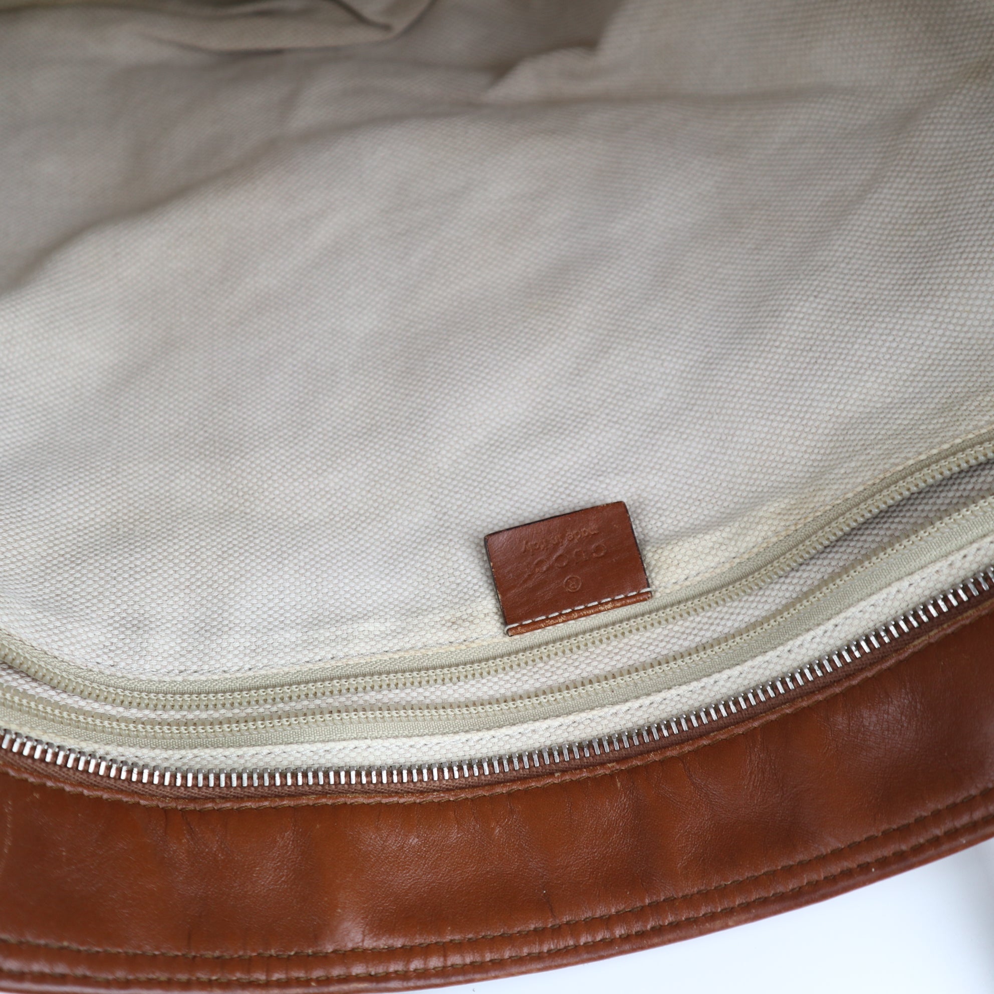 C2297 Gucci Tote Bag GG Canvas Web | Pre-Owned Excellent Brown GG Canvas Canvas