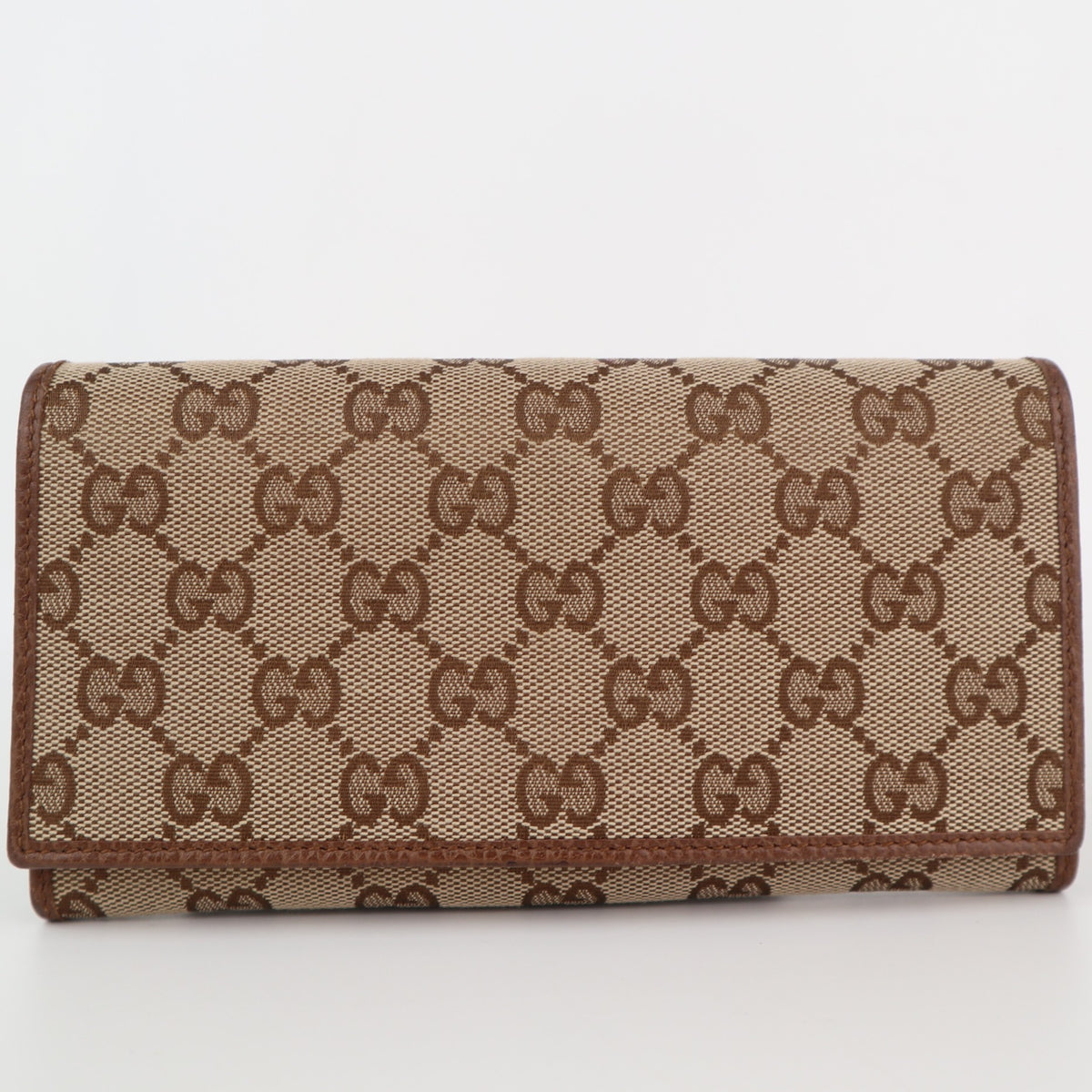 C2300 Gucci Wallet GG Canvas Brown | Pre-Owned Very Good Brown GG Canvas Canvas
