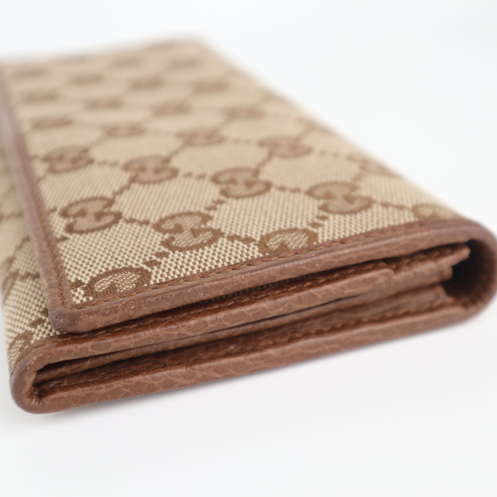 C2300 Gucci Wallet GG Canvas Brown | Pre-Owned Very Good Brown GG Canvas Canvas