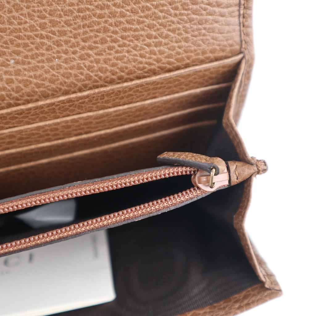 C2300 Gucci Wallet GG Canvas Brown | Pre-Owned Very Good Brown GG Canvas Canvas