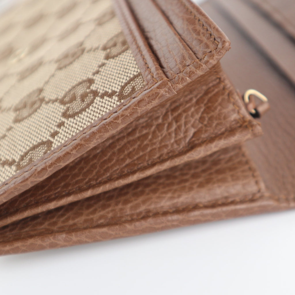C2300 Gucci Wallet GG Canvas Brown | Pre-Owned Very Good Brown GG Canvas Canvas