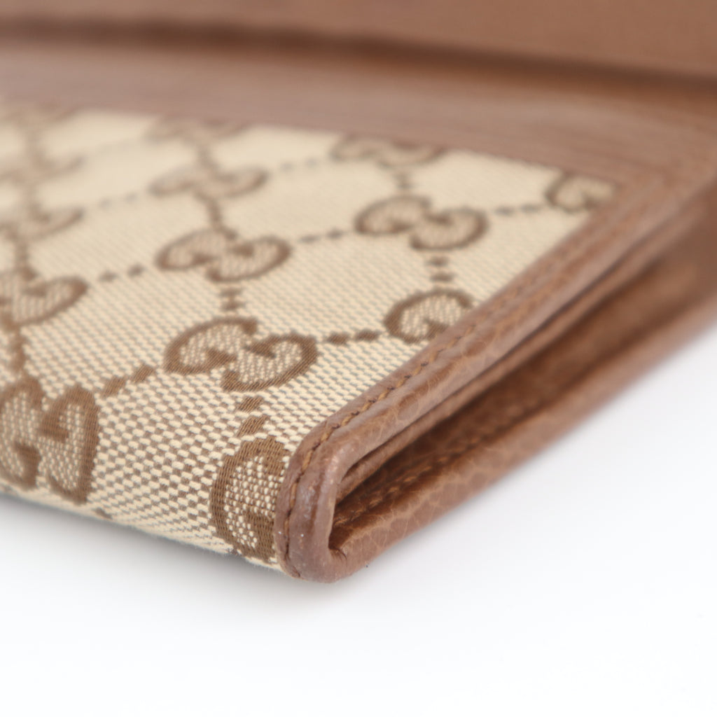 C2300 Gucci Wallet GG Canvas Brown | Pre-Owned Very Good Brown GG Canvas Canvas
