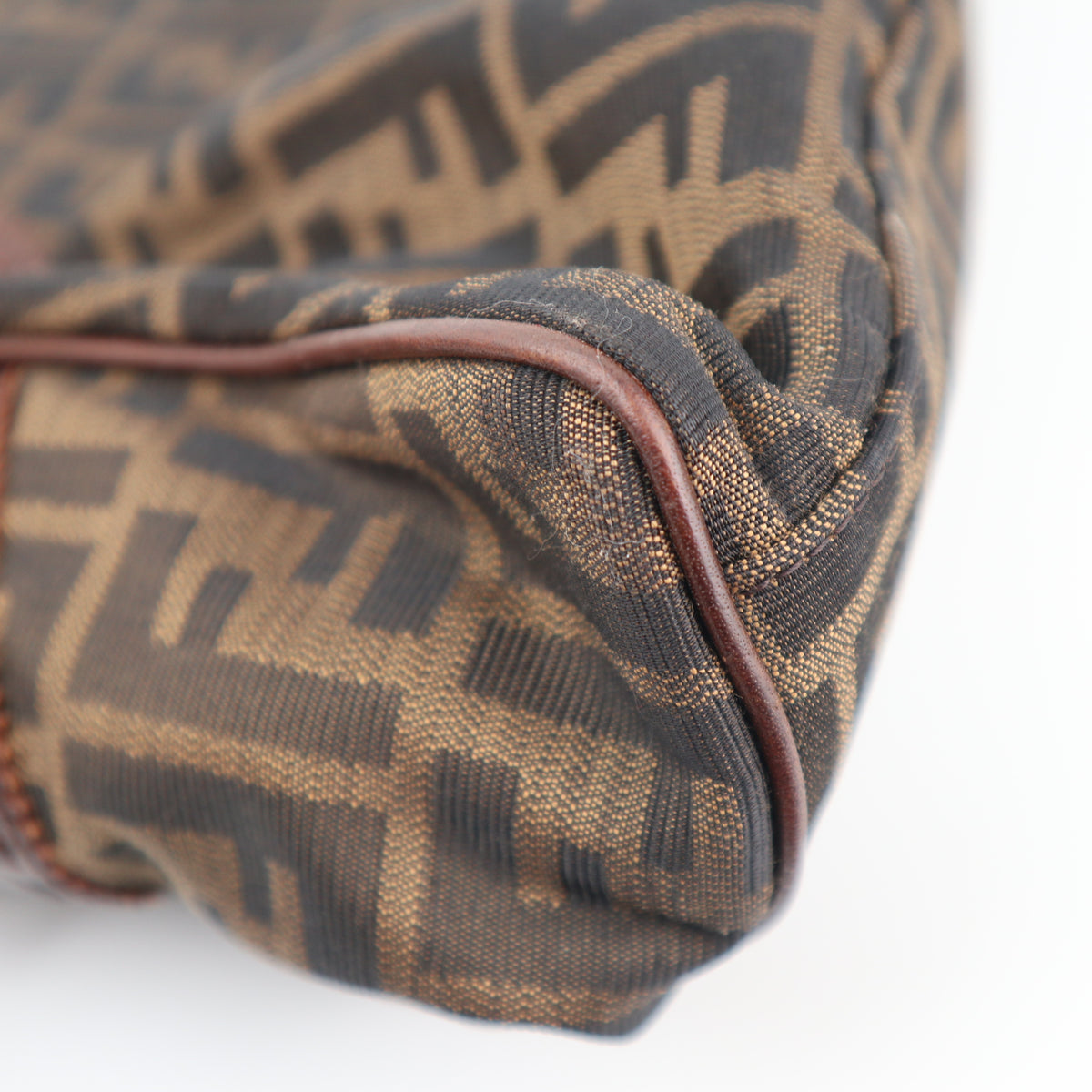 C2307 Fendi Shoulder Bag Zucca FF Du Jour Brown Shoulder Bags | Pre-Owned Very Good Brown FF Monogram Canvas