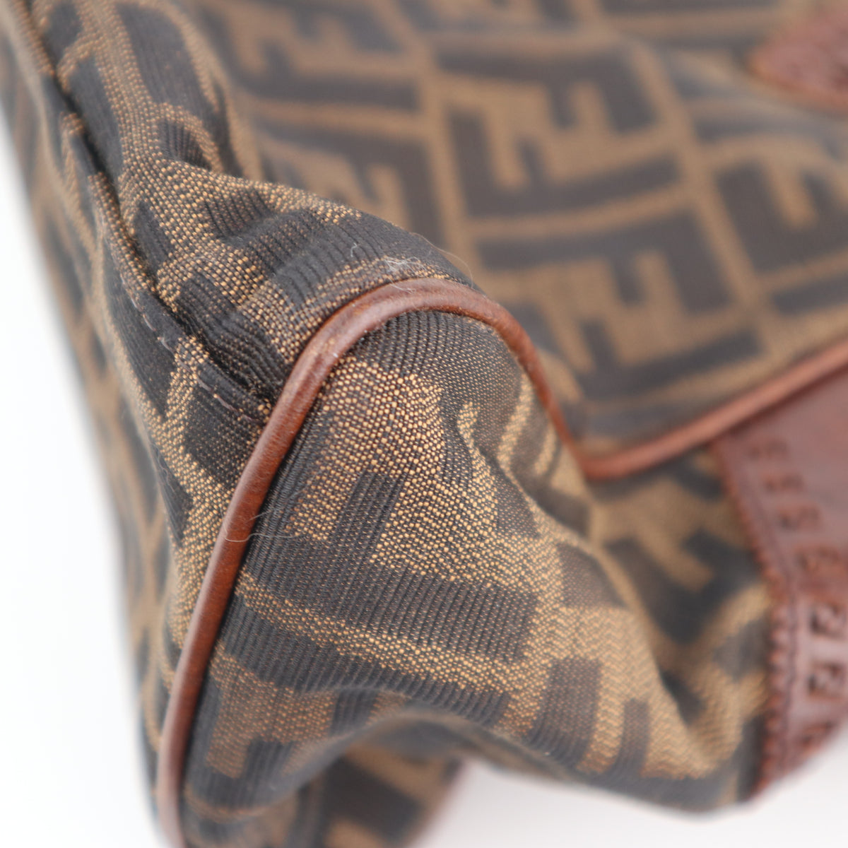 C2307 Fendi Shoulder Bag Zucca FF Du Jour Brown Shoulder Bags | Pre-Owned Very Good Brown FF Monogram Canvas