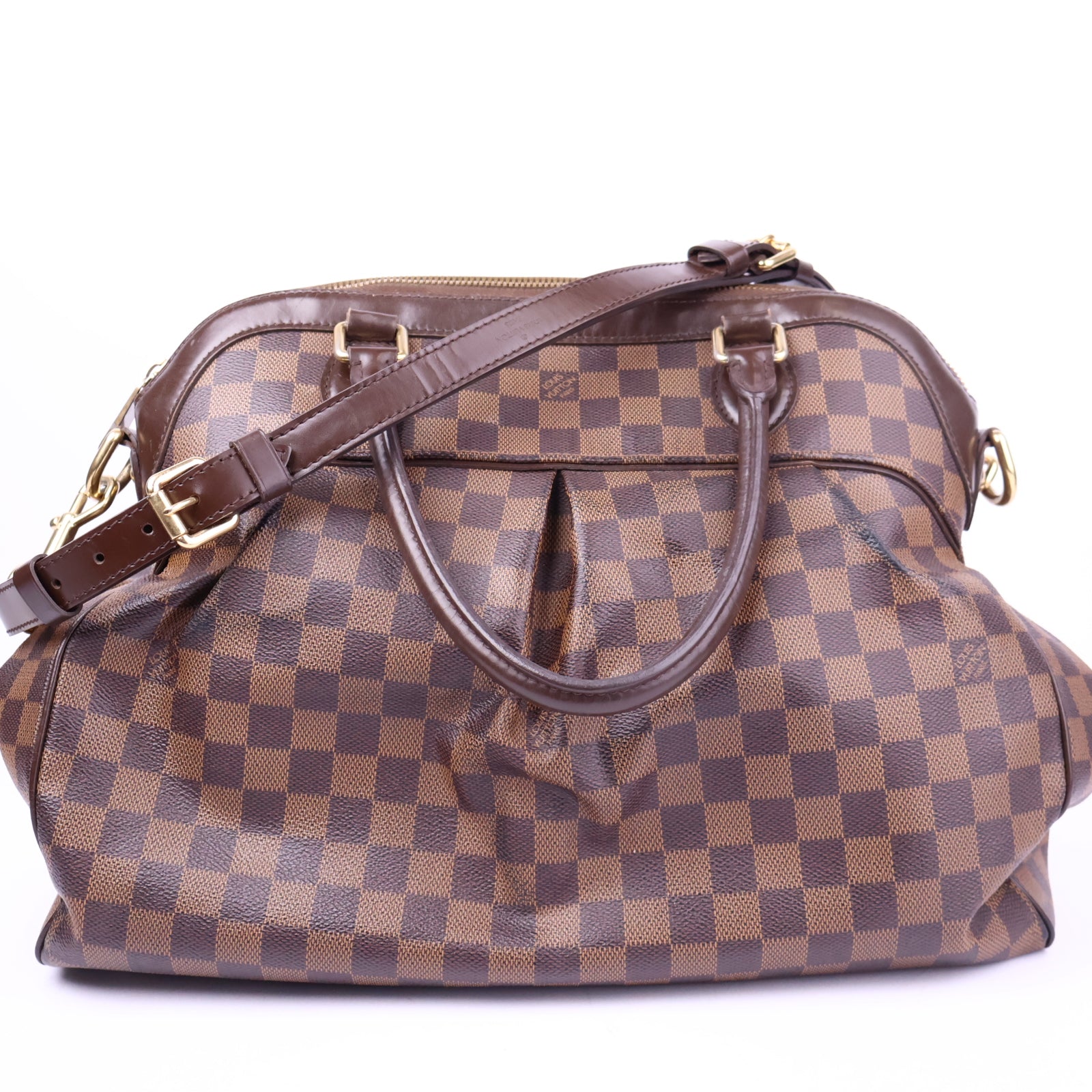 Louis Vuitton Trevi Handbag Damier Top Handle Bag J3300R# | Pre-Owned Like New Damier Coated canvas