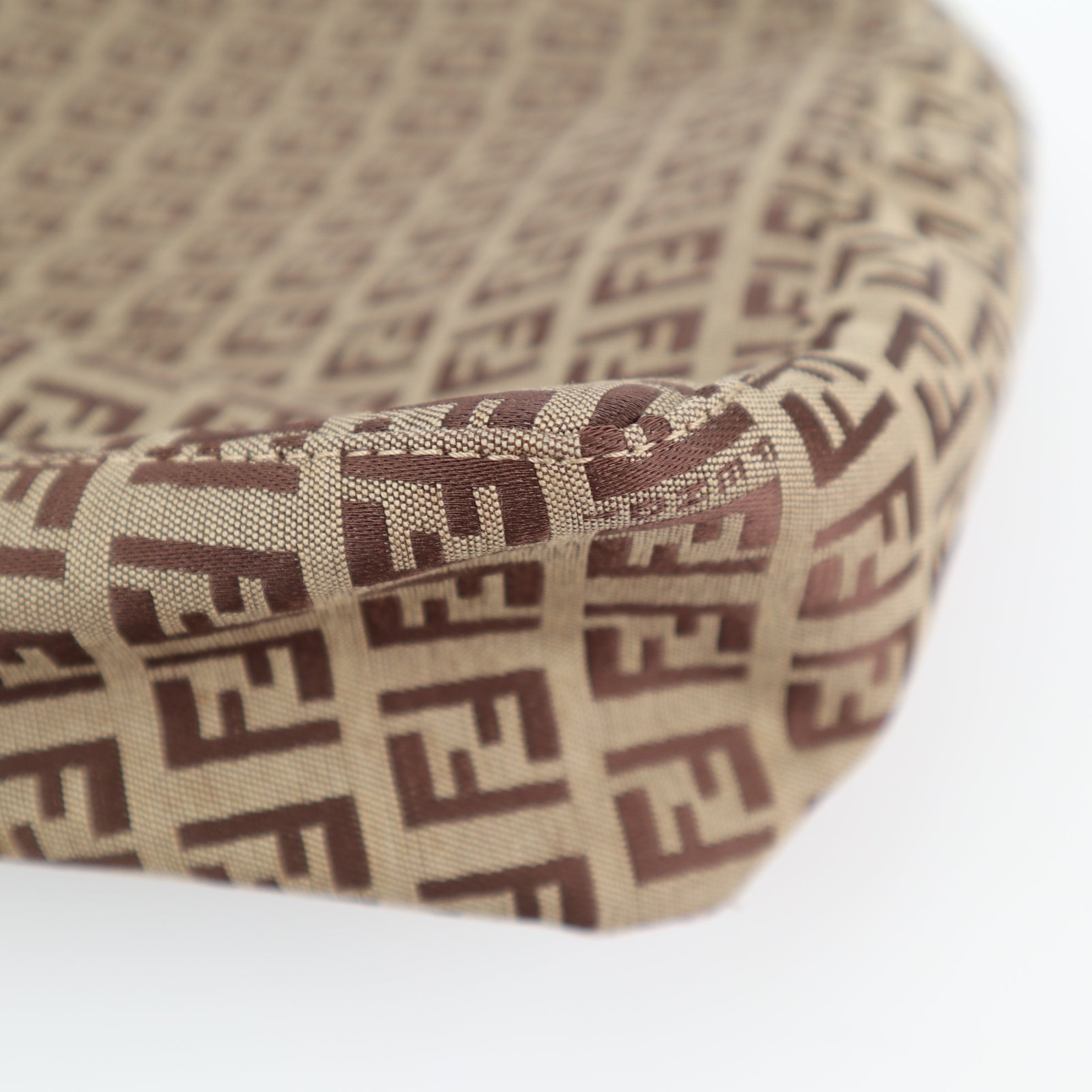 C2309 Fendi Tote Bag Zucchino Tote | Pre-Owned Very Good Brown FF Monogram Canvas
