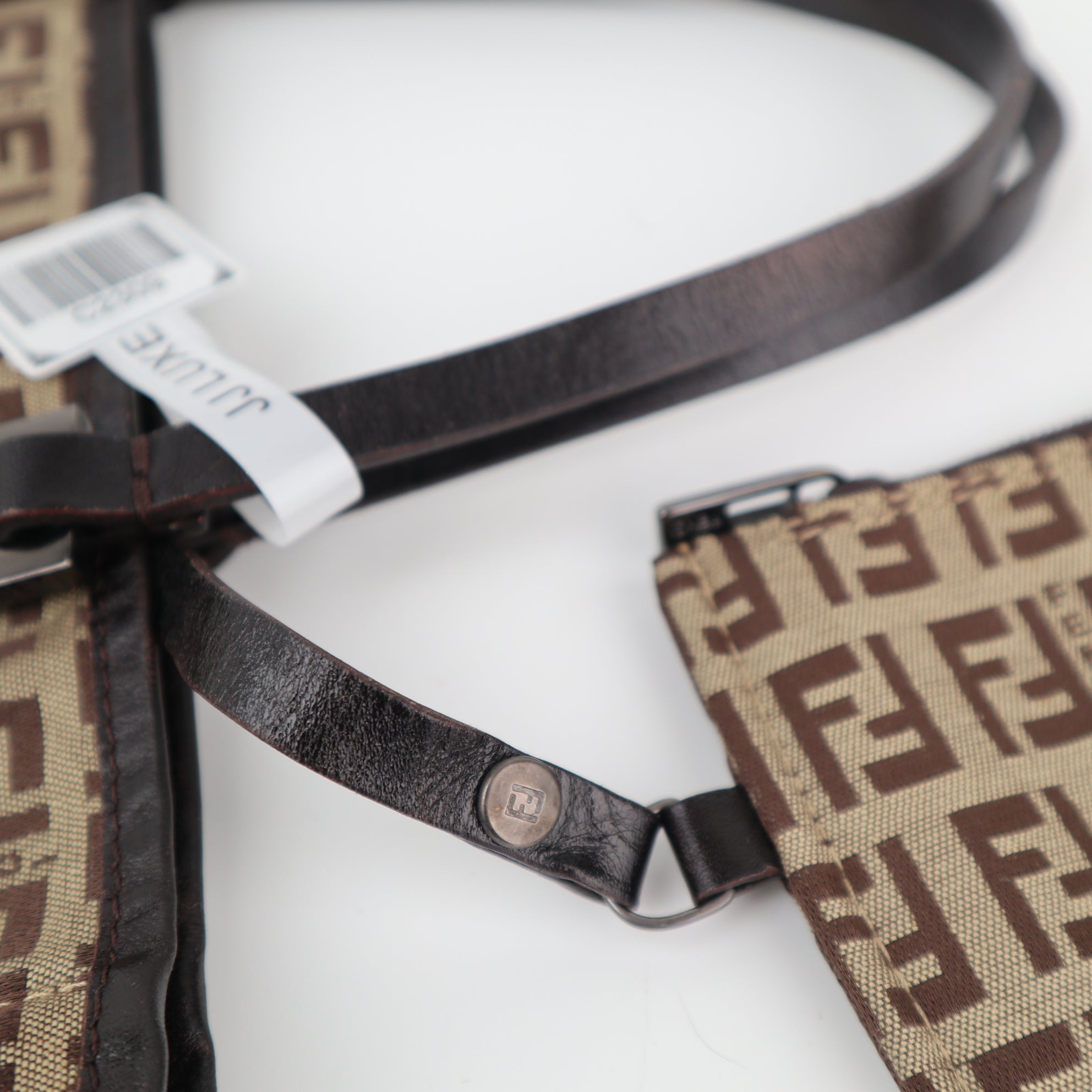 C2309 Fendi Tote Bag Zucchino Tote | Pre-Owned Very Good Brown FF Monogram Canvas