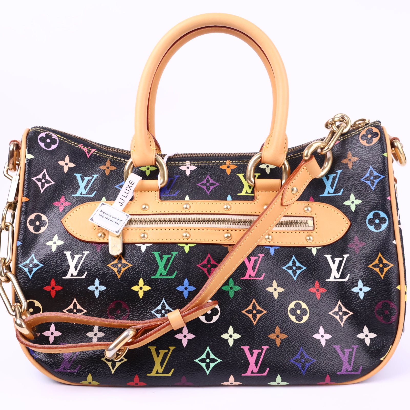 Louis Vuitton Monogram Multicolor Rita Black Shoulder Bag J2140 | Pre-Owned Like New Black Monogram Canvas