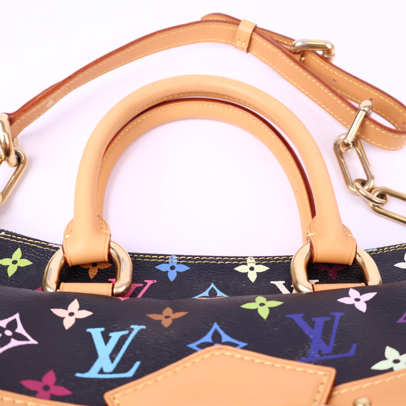 Louis Vuitton Monogram Multicolor Rita Black Shoulder Bag J2140 | Pre-Owned Like New Black Monogram Canvas