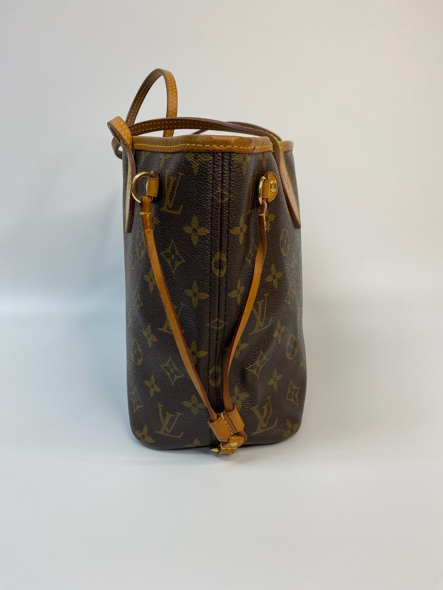 J2912 Louis Vuitton Tote Bag Monogram Neverfull PM | Pre-Owned Brown Monogram Coated canvas, Leather trim