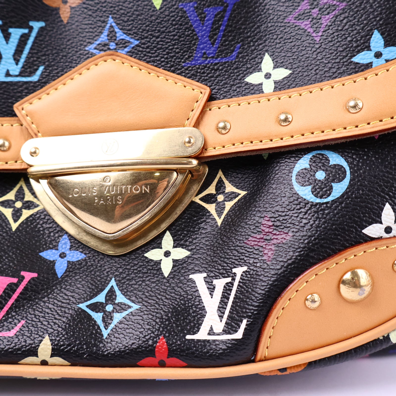 Louis Vuitton Monogram Multicolor Rita Black Shoulder Bag J2140 | Pre-Owned Like New Black Monogram Canvas