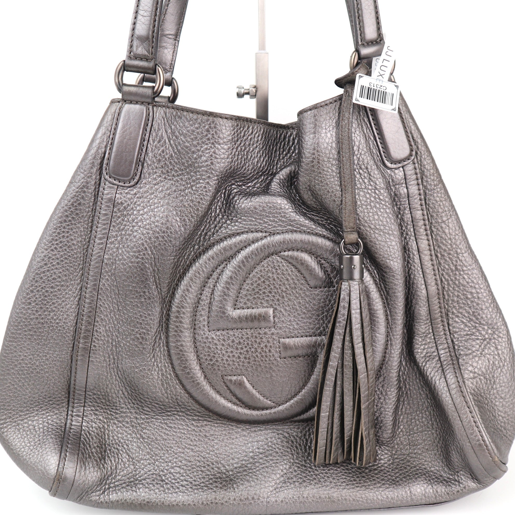C2313 Gucci Shoulder Bag Metallic Cellarius Calfskin Medium Soho Shoulder Bag | Pre-Owned Very Good Metallic Leather