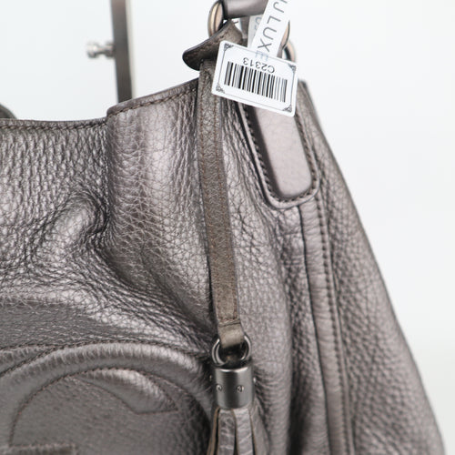 C2313 Gucci Shoulder Bag Metallic Cellarius Calfskin Medium Soho Shoulder Bag | Pre-Owned Very Good Metallic Leather