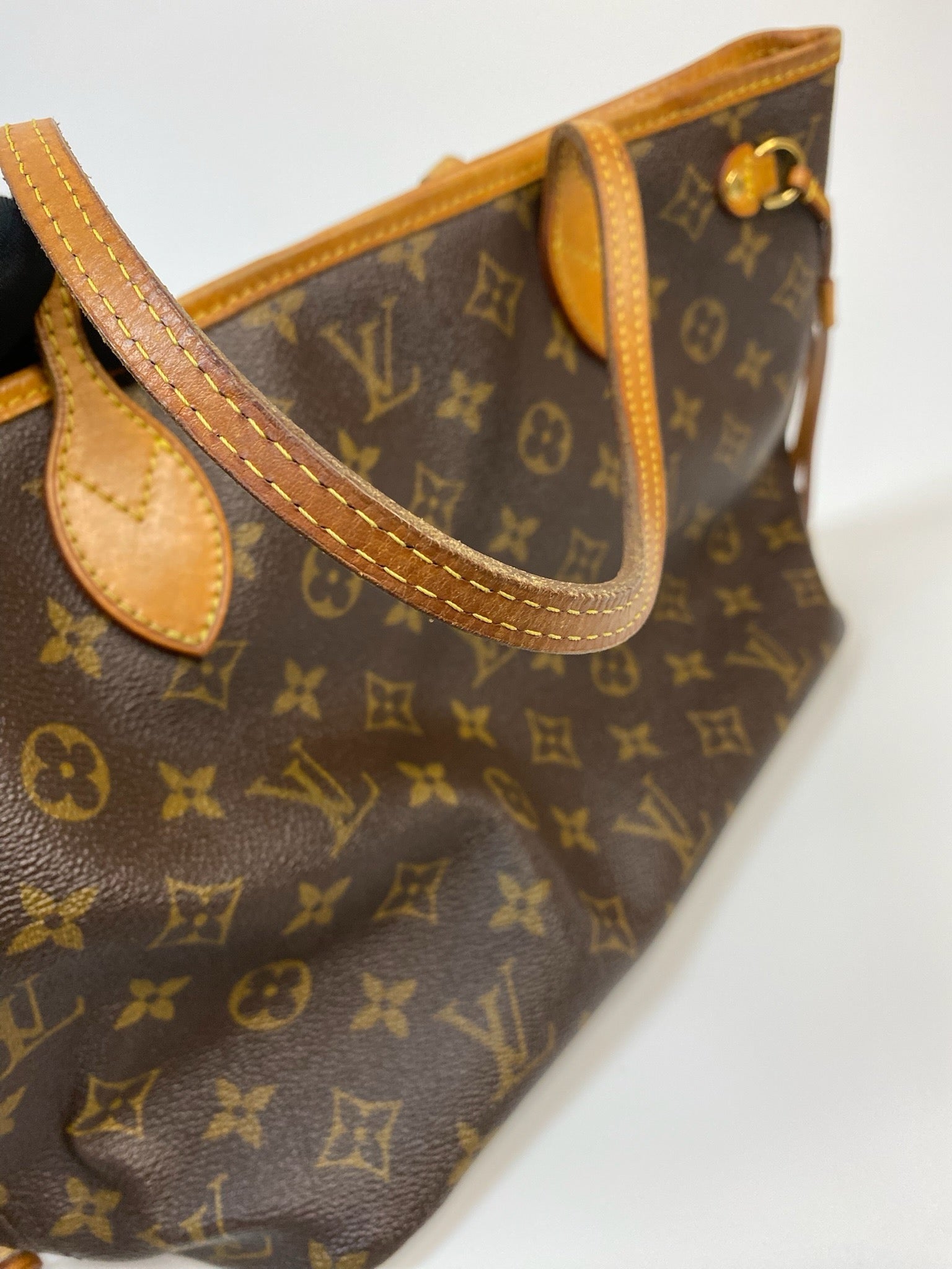 J2912 Louis Vuitton Tote Bag Monogram Neverfull PM | Pre-Owned Brown Monogram Coated canvas, Leather trim