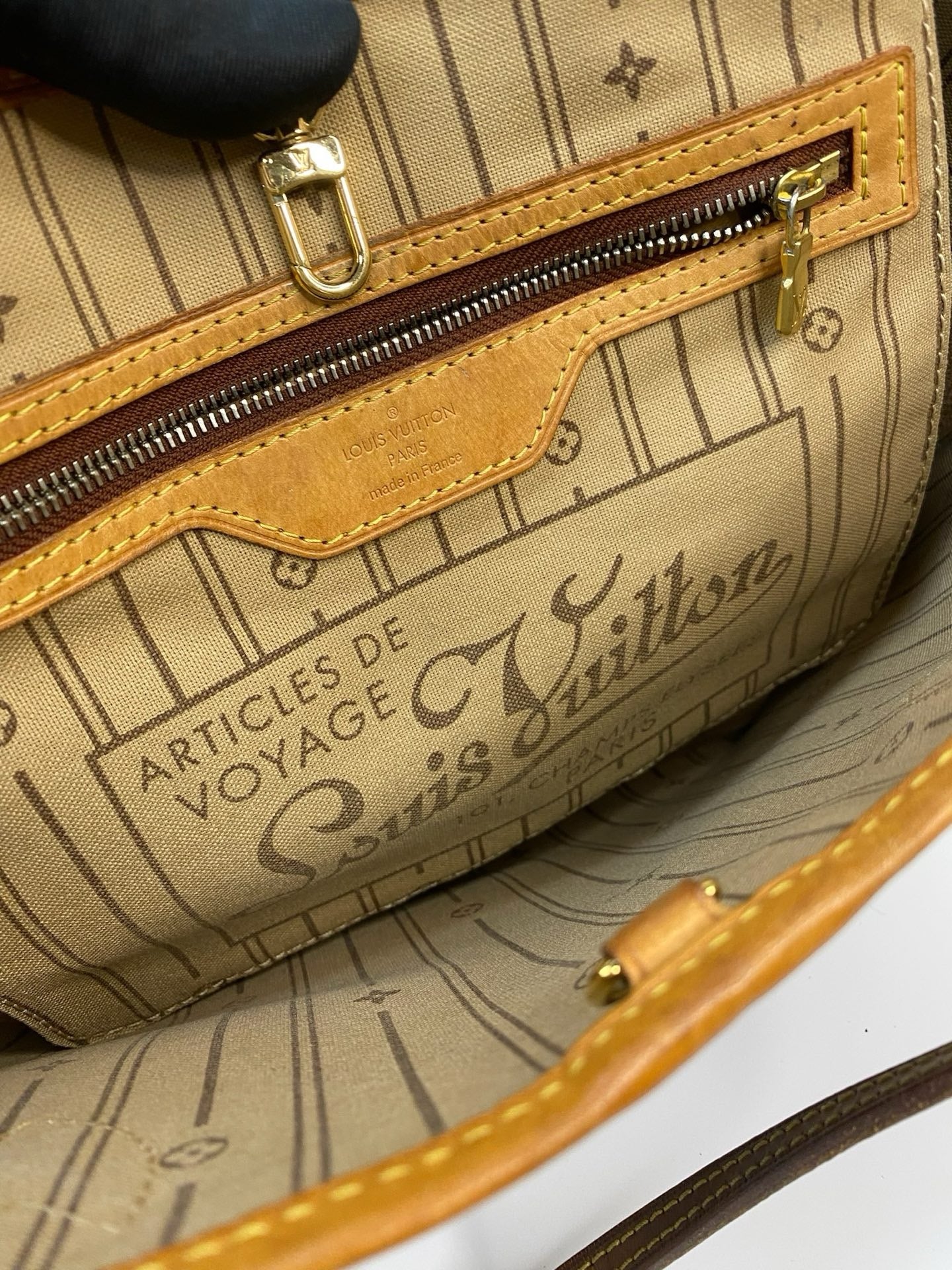 J2912 Louis Vuitton Tote Bag Monogram Neverfull PM | Pre-Owned Brown Monogram Coated canvas, Leather trim