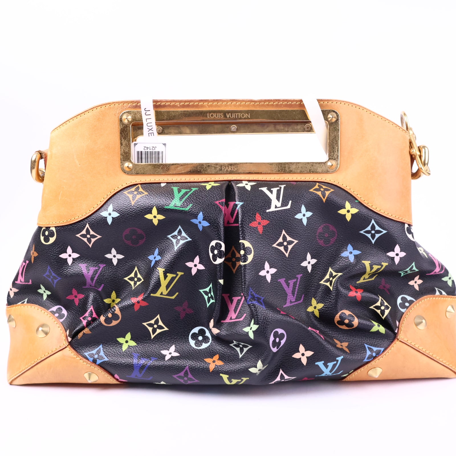 Louis Vuitton Monogram Multicolor Judy Black Top Handle Bag J2142 | Pre-Owned Like New Black Monogram Canvas