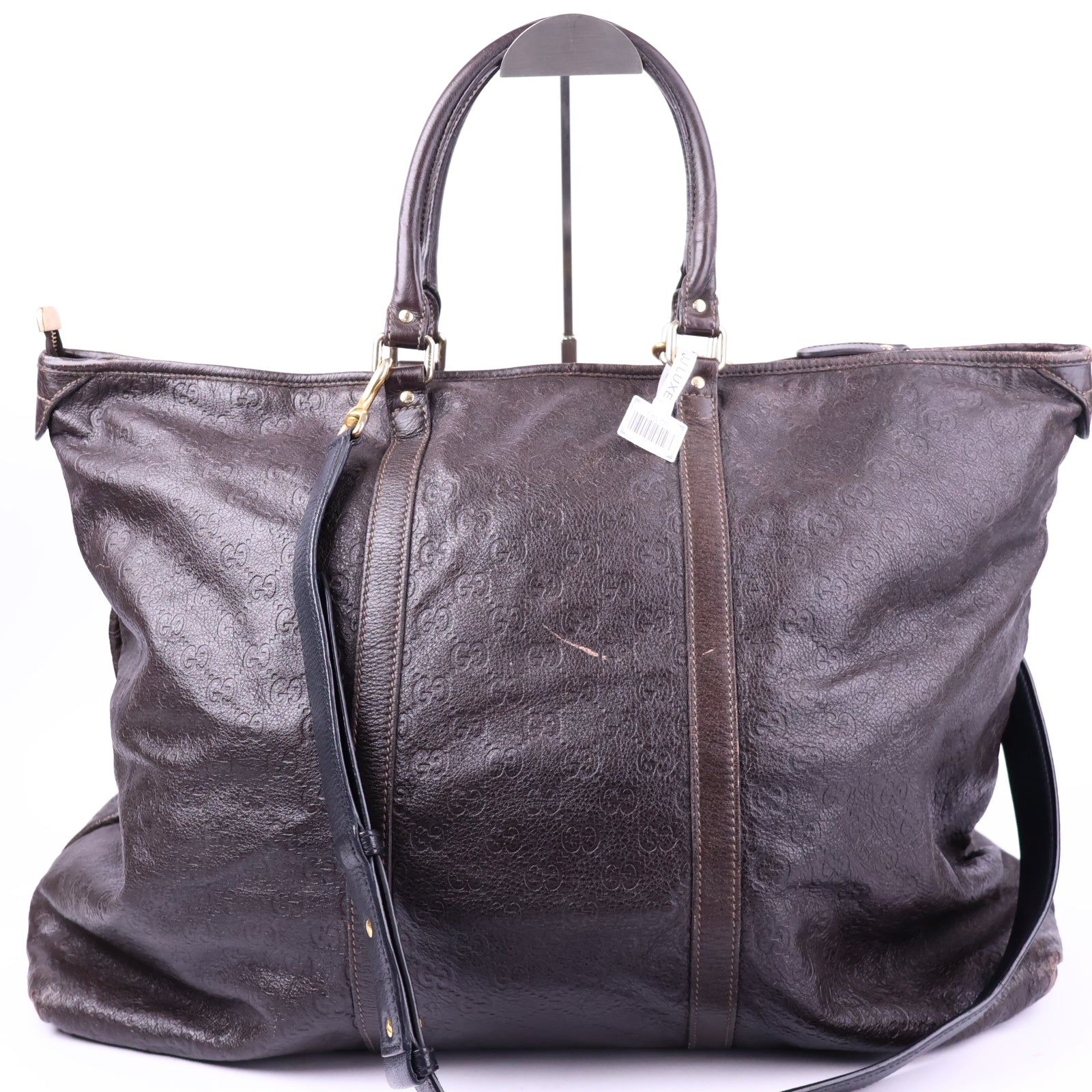 Gucci Tote Bag Guccissima Brown Tote Bag J2143 | Pre-Owned Like New Brown Leather