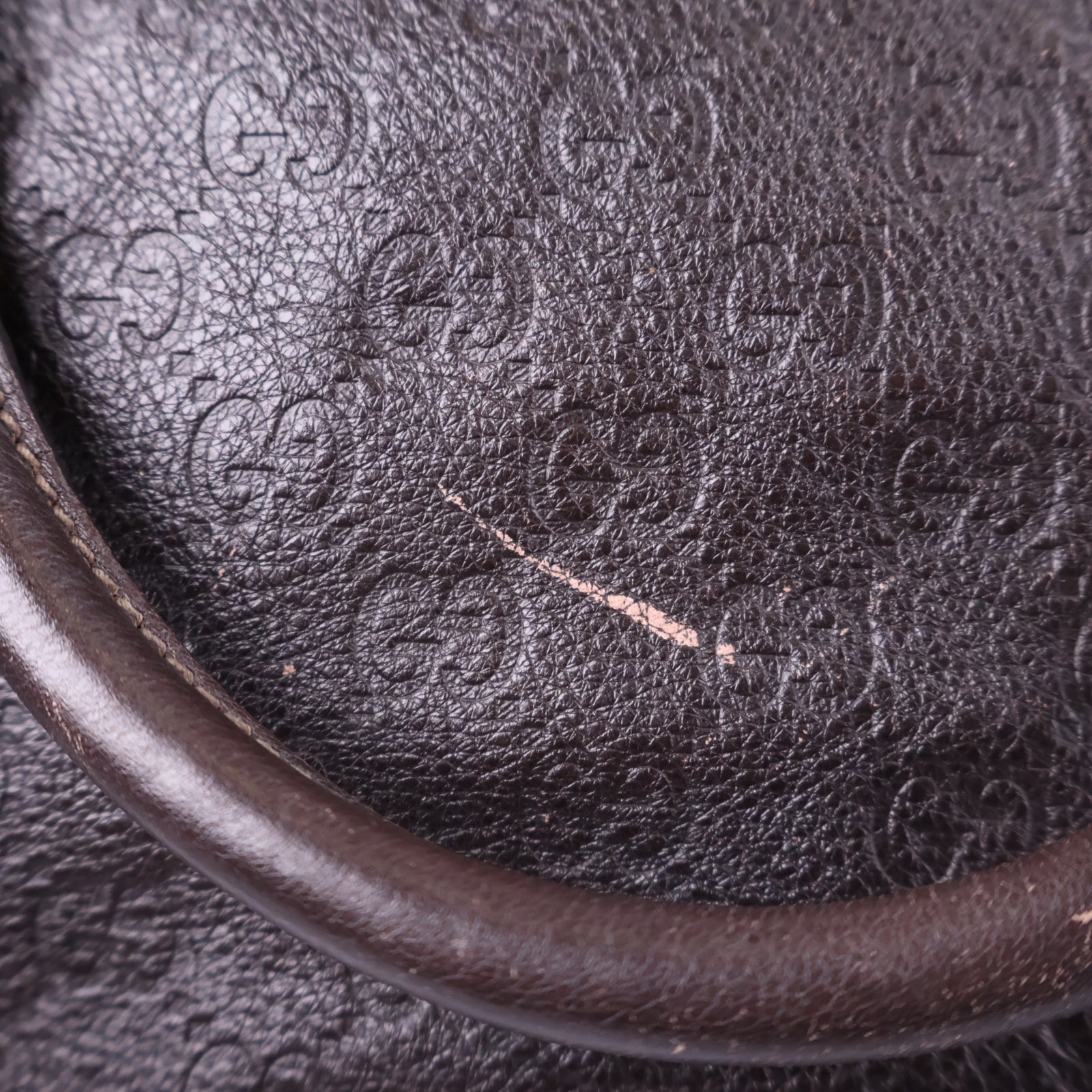 Gucci Tote Bag Guccissima Brown Tote Bag J2143 | Pre-Owned Like New Brown Leather