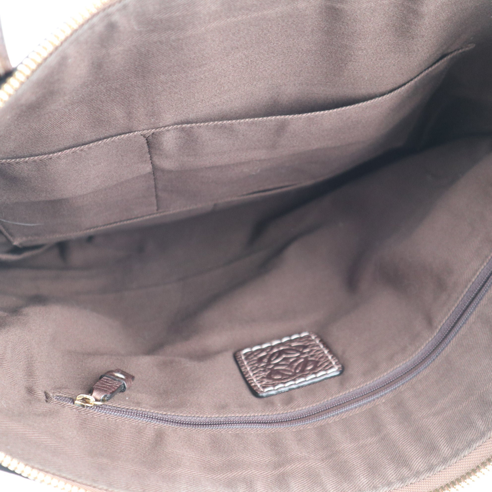 C2316 Loewe Tote Bag Canvas Tote Vintage Brown | Pre-Owned Very Good Brown Canvas