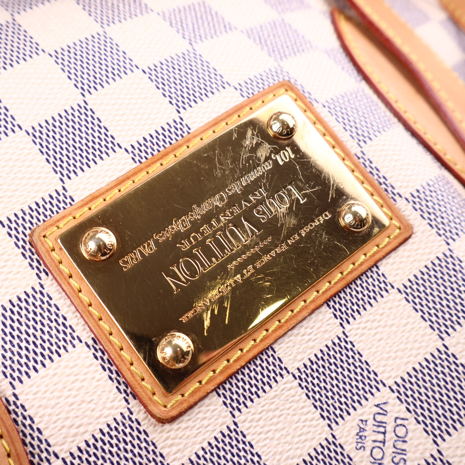 Louis Vuitton Damier Azur Hampstead Shoulder Bag J2146 | Pre-Owned Like New Brown Damier Canvas