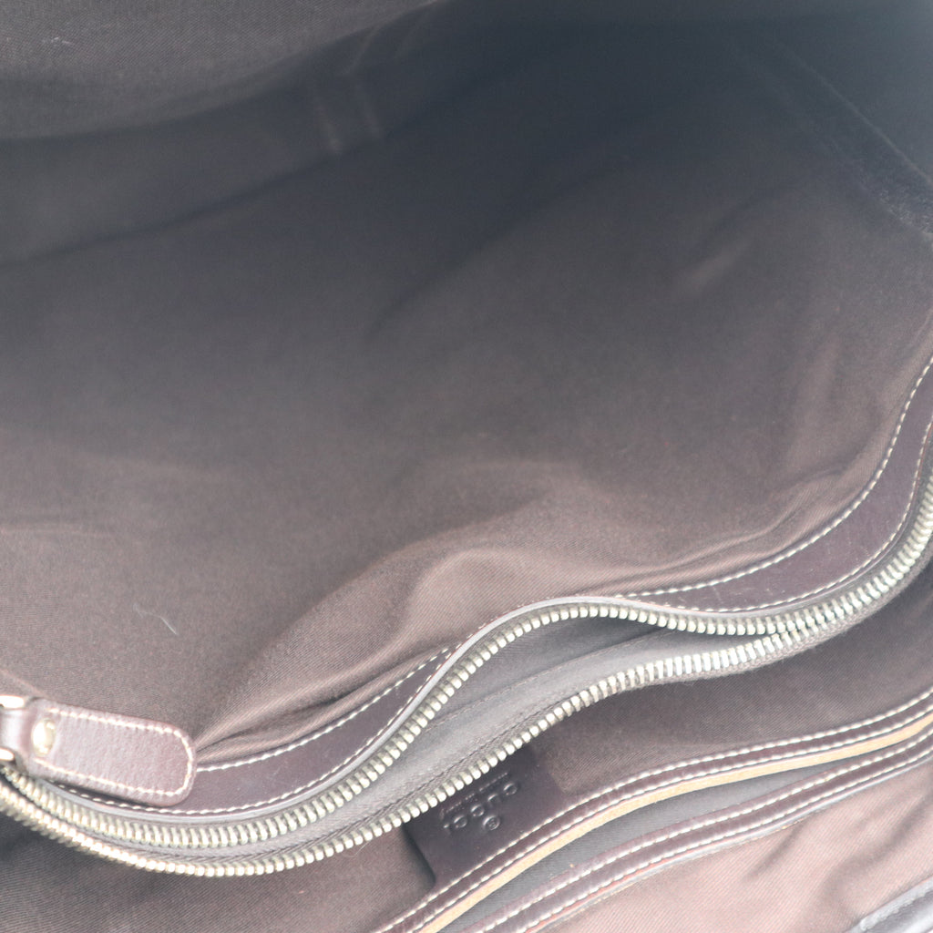 C2318 Gucci Tote Bag GG Canvas Tote Vertical | Pre-Owned Very Good Brown GG Monogram Canvas