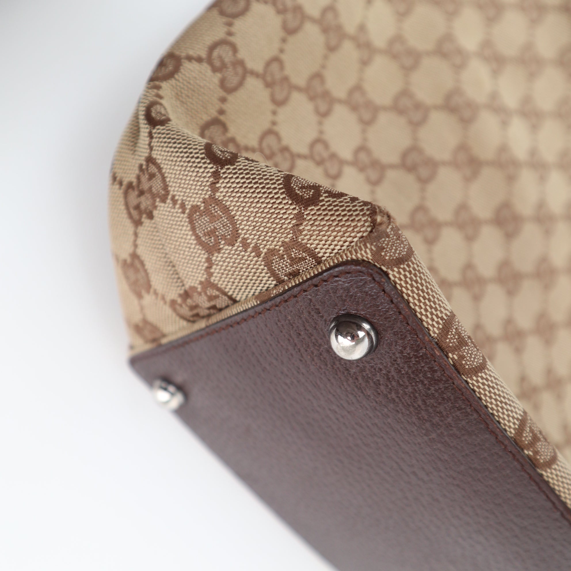 C2319 Gucci Tote Bag Monogram Large Eclipse Tote Brown | Pre-Owned Very Good Brown Monogram Canvas
